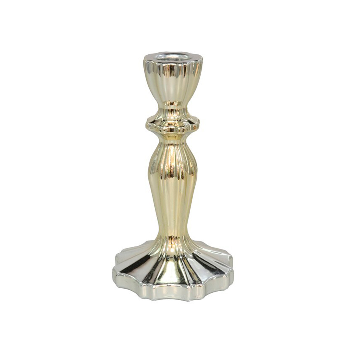 Casti&ccedil;al efeito metalizado dourado 15,8cm