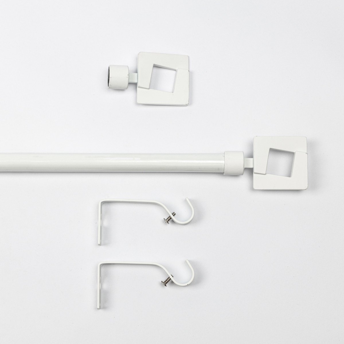 Kit varão extensível branco mate 120-210cm d19cm