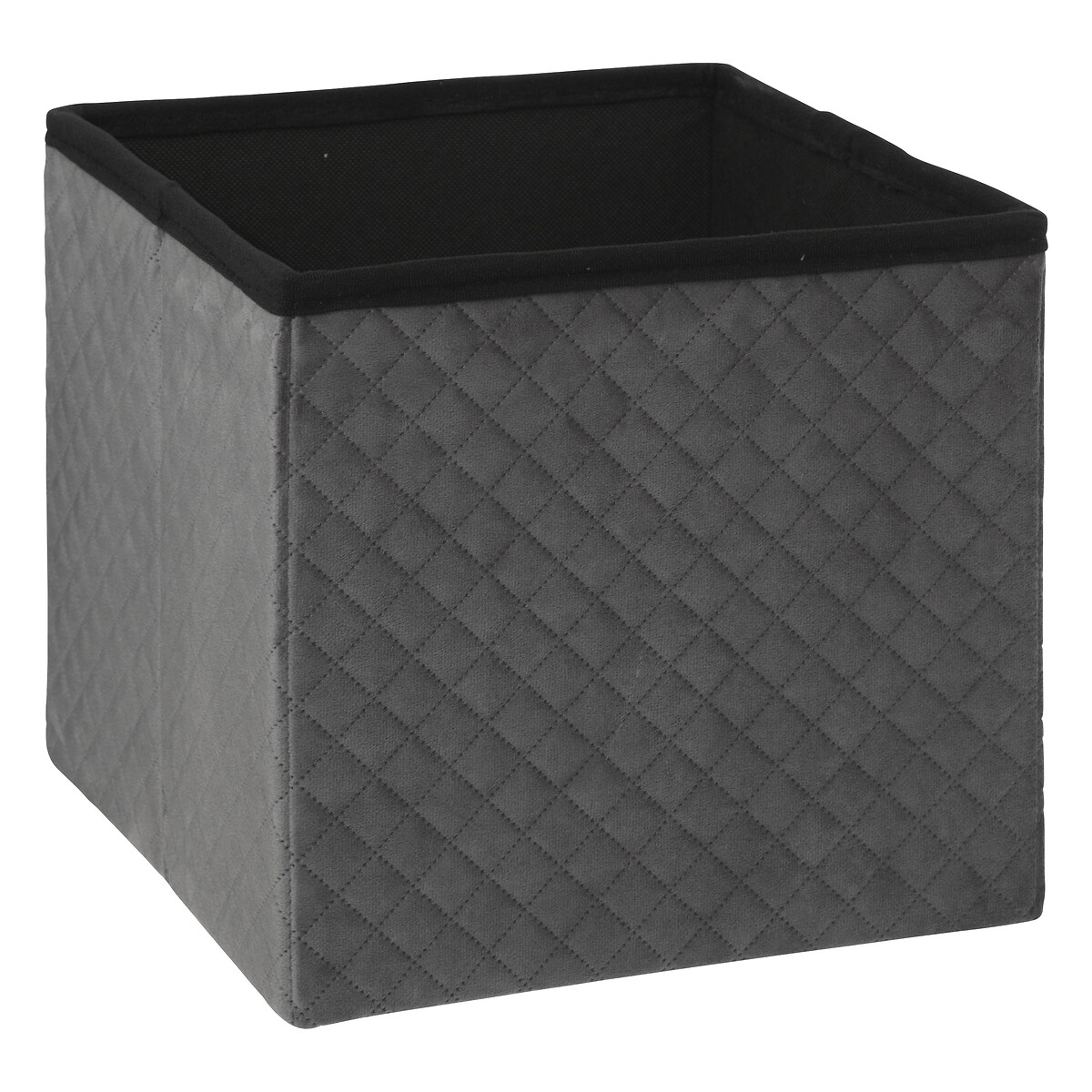 Pufe MIXMODUL em veludo cinza 31x31cm