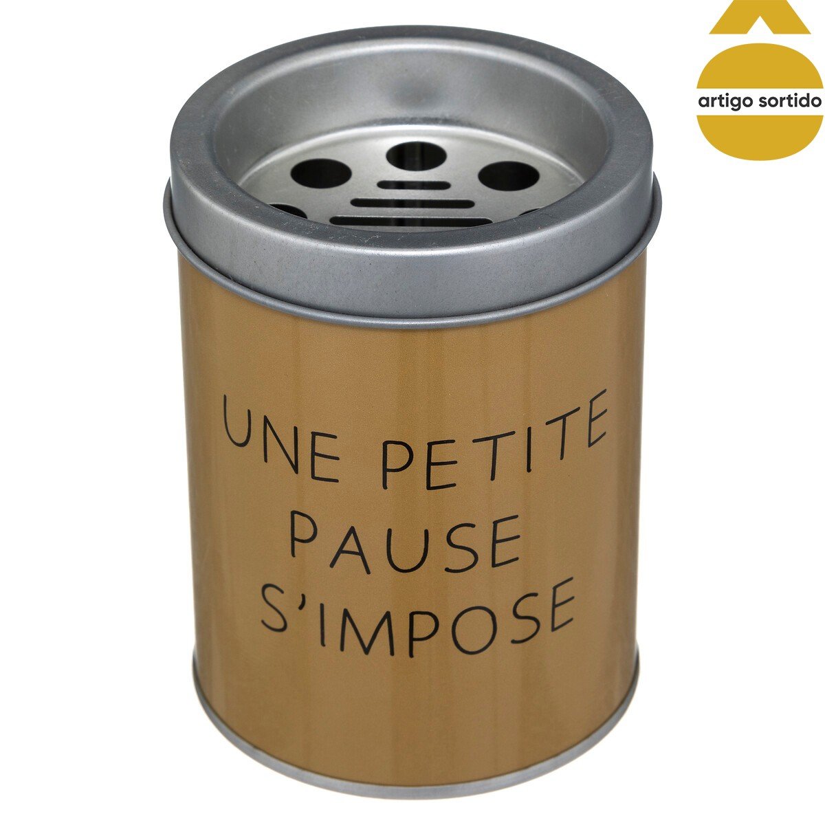 Cinzeiro metal redondo