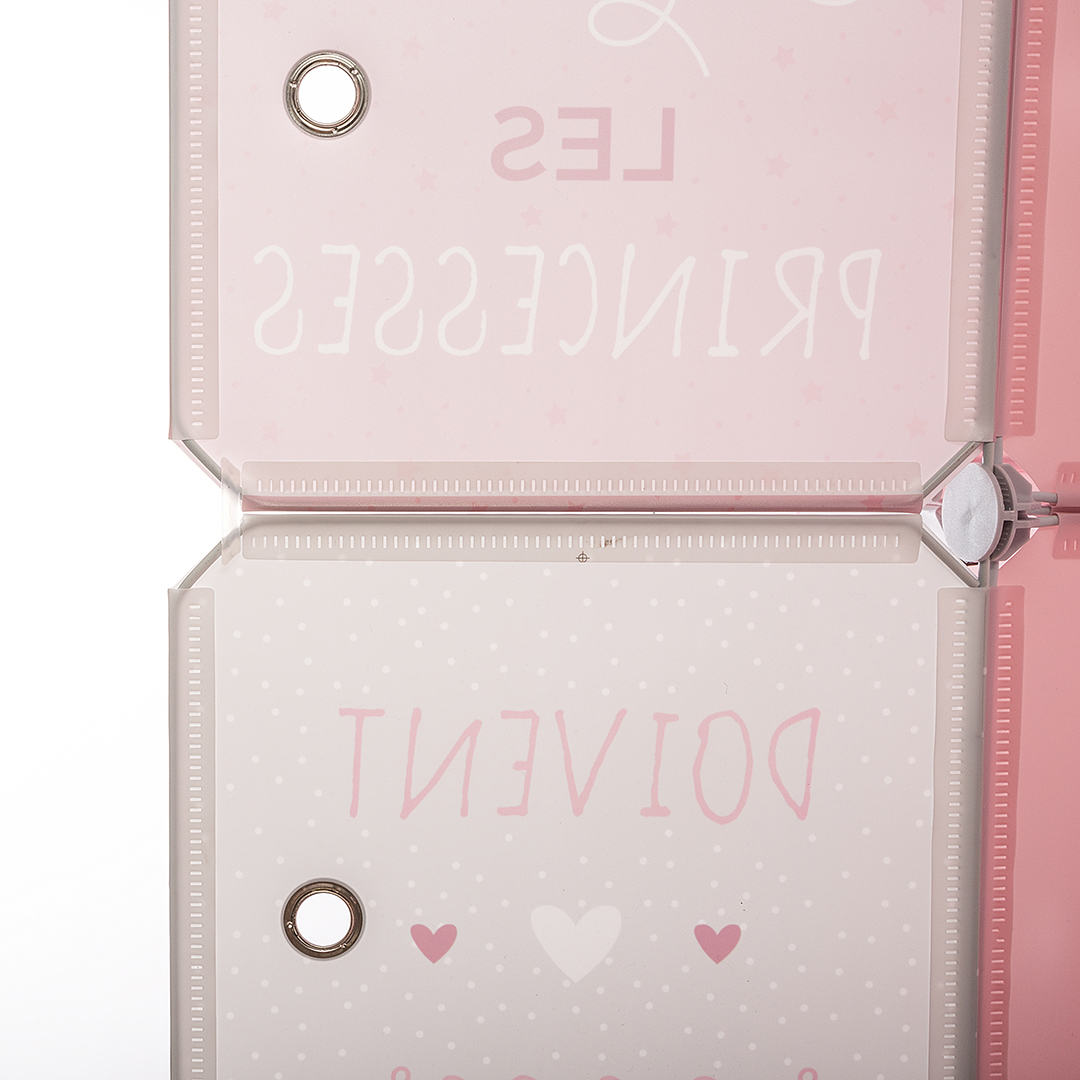 Coluna de arruma&ccedil;&atilde;o dupla rosa 125x31,5x65cm