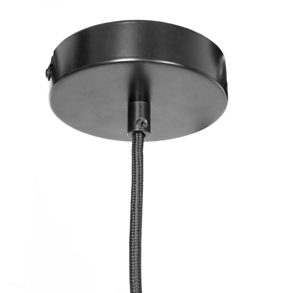 Suspens&atilde;o Em Metal Preto Hank 38X33Cm