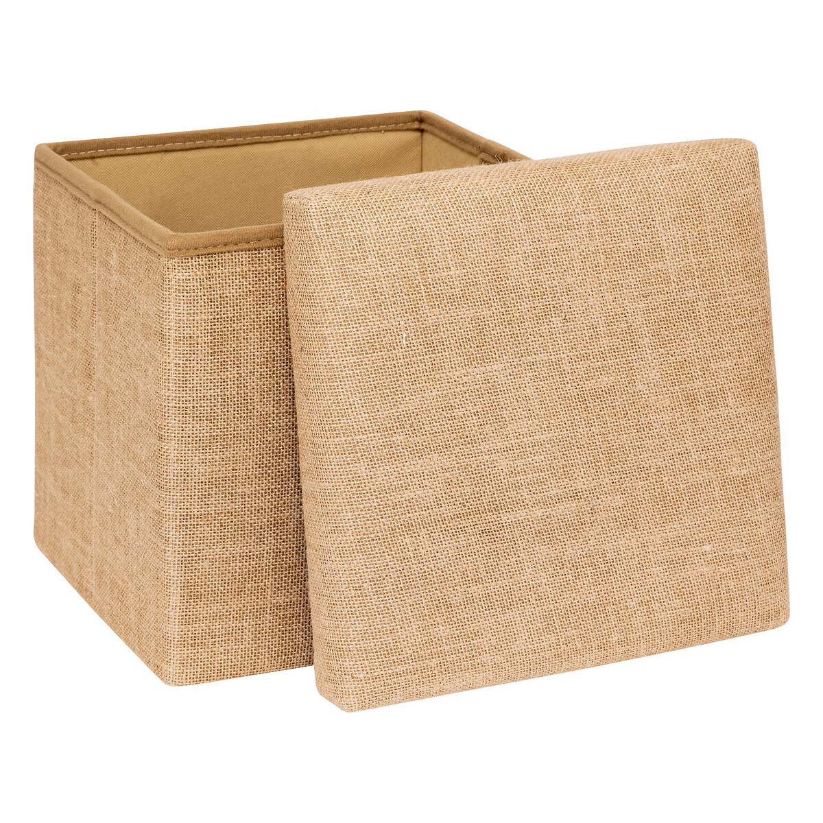 Pufe MIXMODUL efeito juta em mdf 31x31cm