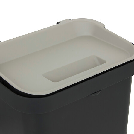 Balde do lixo retangular preto 5l