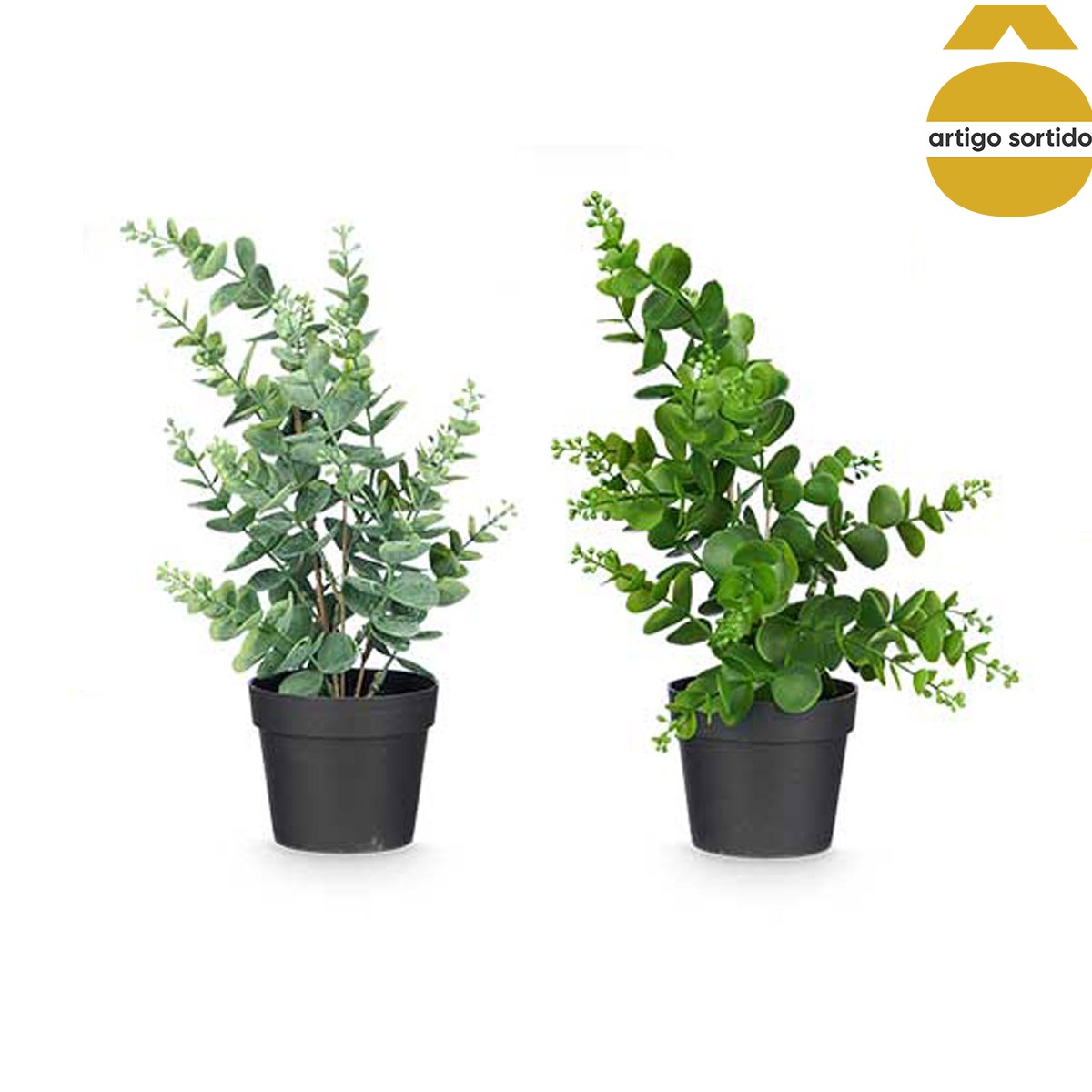 Vaso com planta artificial 35cm