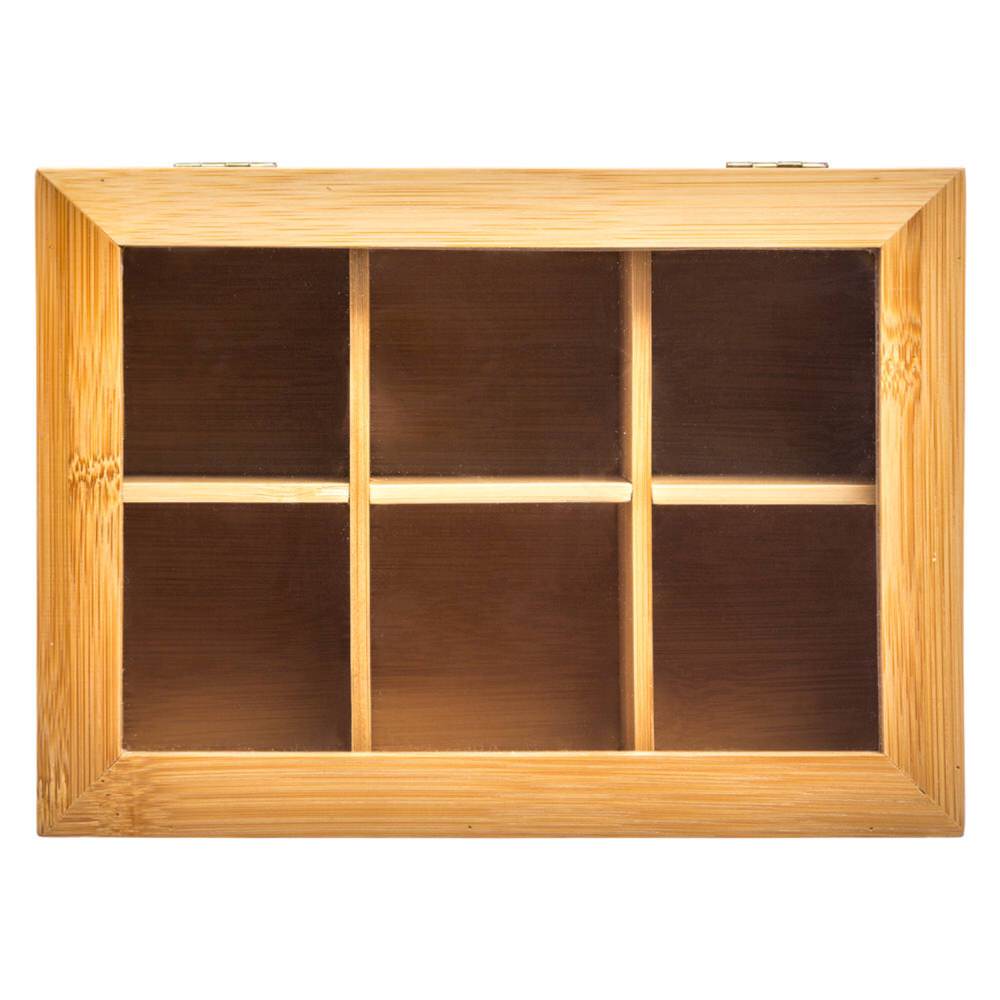 Caixa para ch&aacute; em bambu