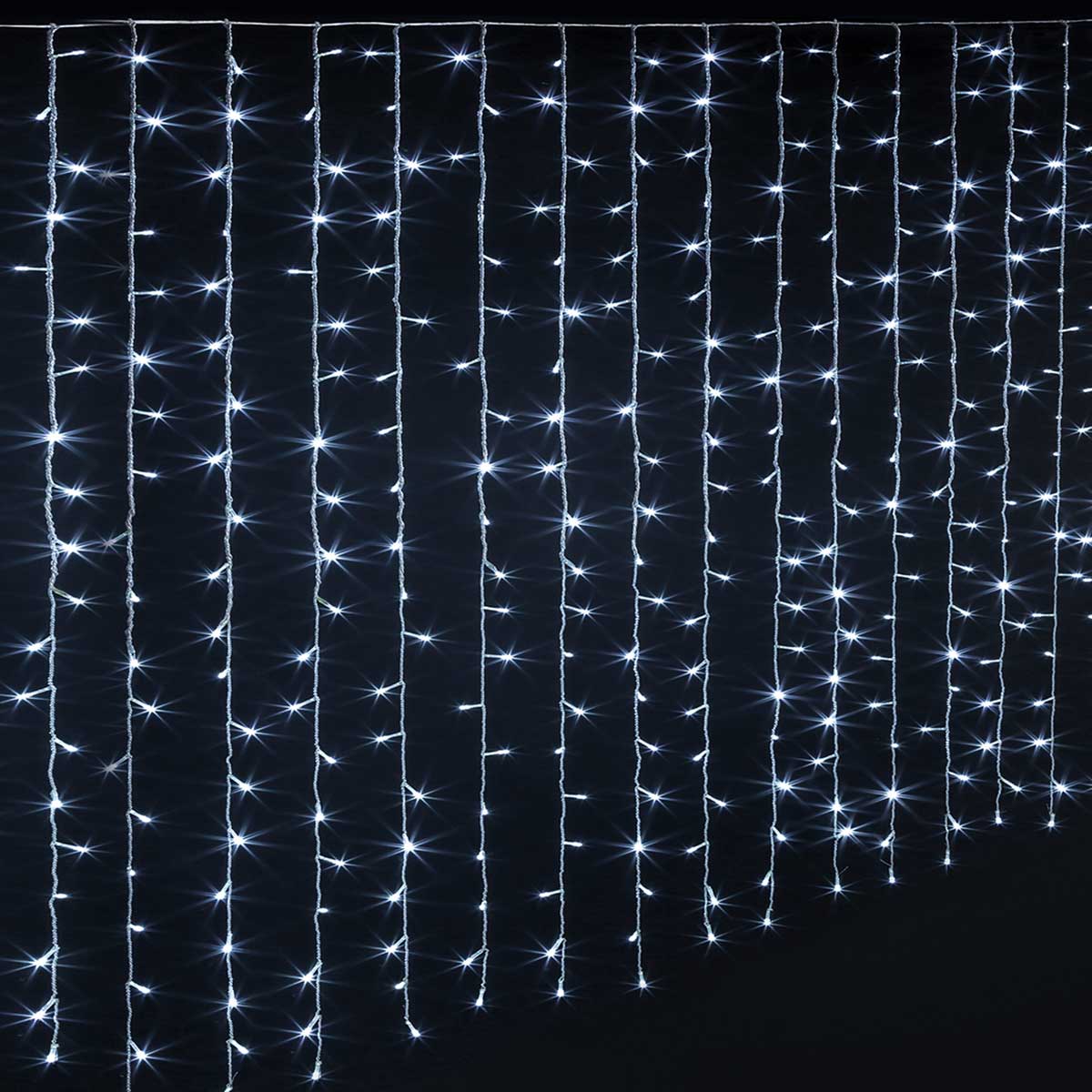 Cortina luminosa de natal branco frio 150 leds