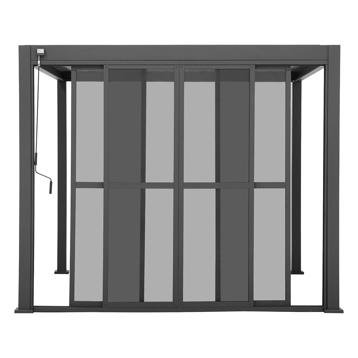 Portas para p&eacute;rgola EVORA cinza escuro 3,6m