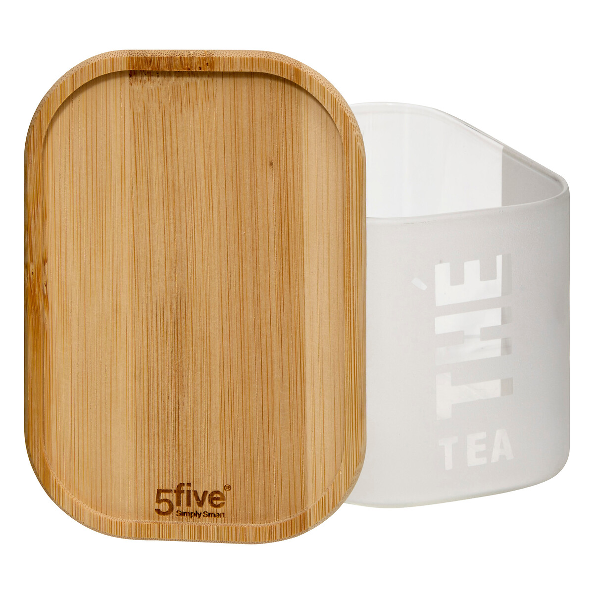 Frasco para ch&aacute; em vidro e bambu 0,72l