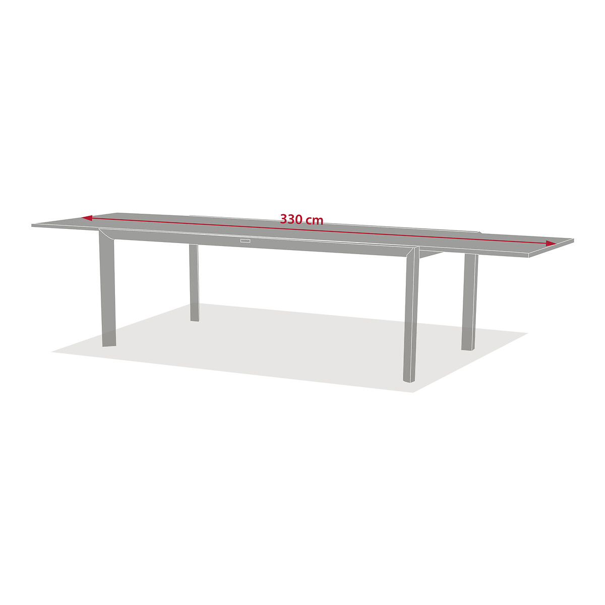 Mesa extens&iacute;vel LUZANE 12 Lugares
