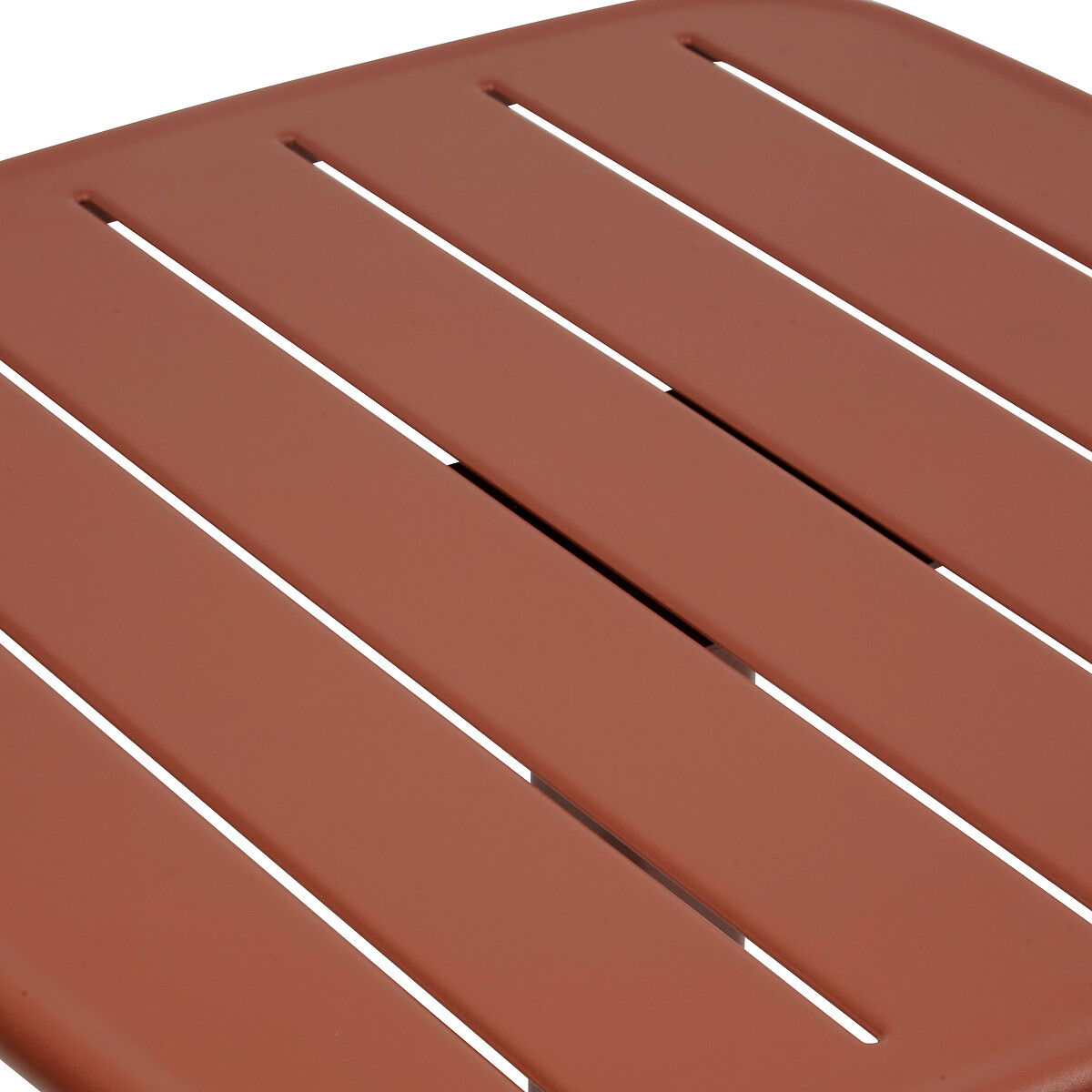Mesa quadrada ALEGORIA acajou em a&ccedil;o
