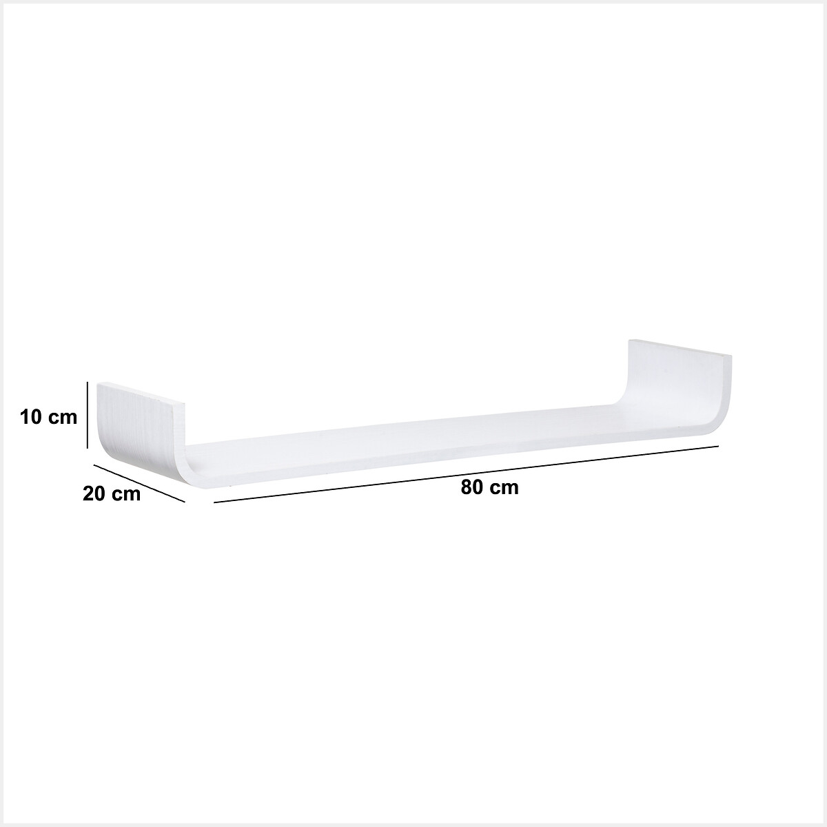 Prateleira curva para parede FIXY branco