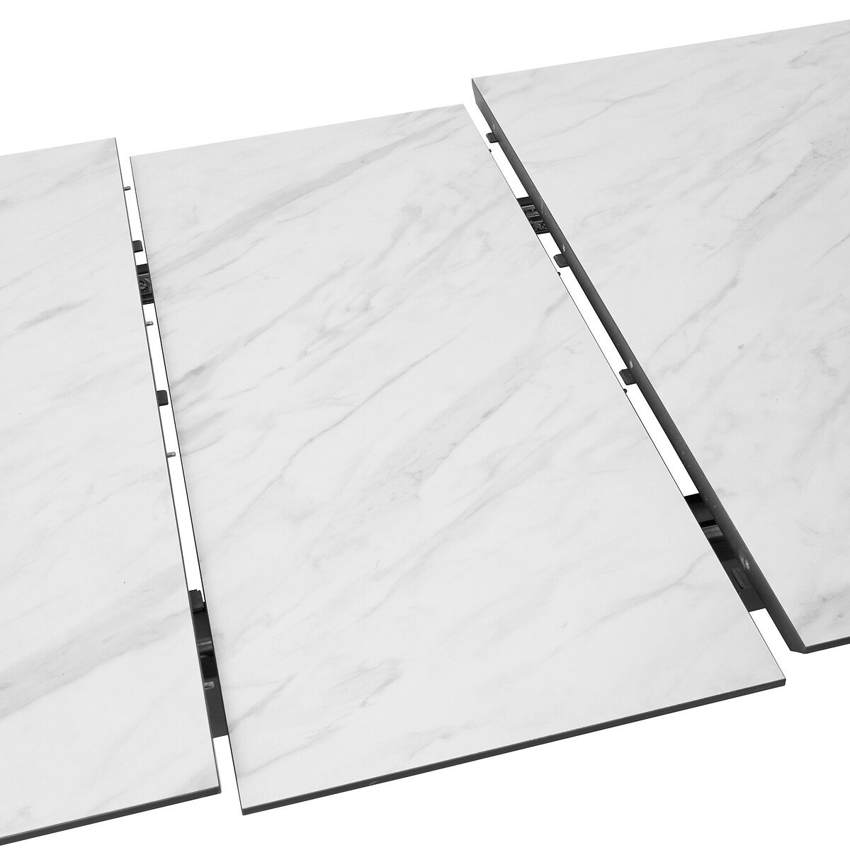 Mesa de jantar extens&iacute;vel CAMBURI efeito m&aacute;rmore