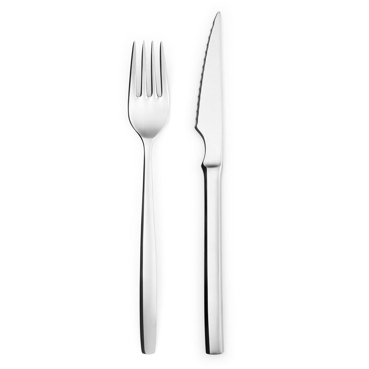 Conjunto de faca de bife e garfo de mesa