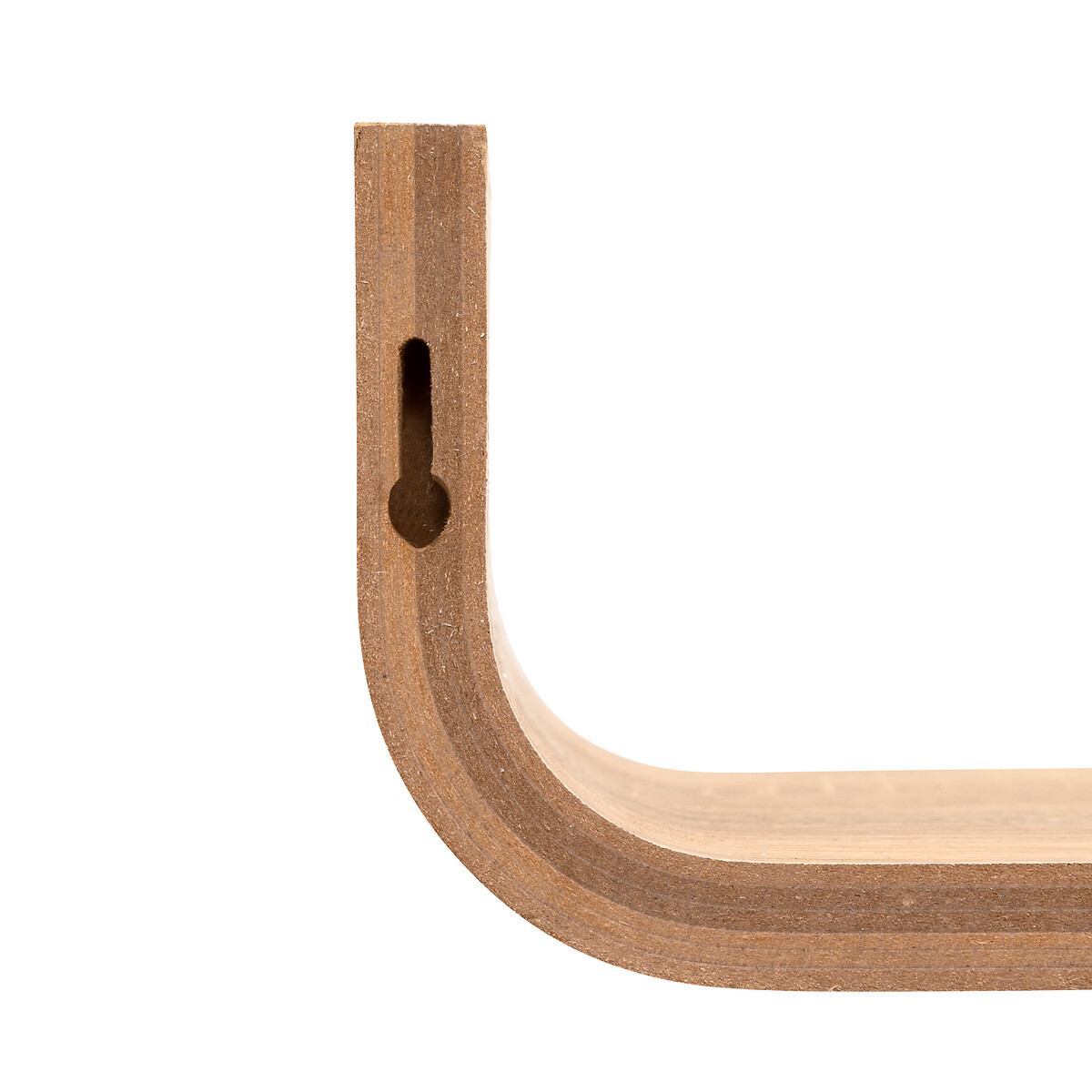 Prateleira curva para parede FIXY bege