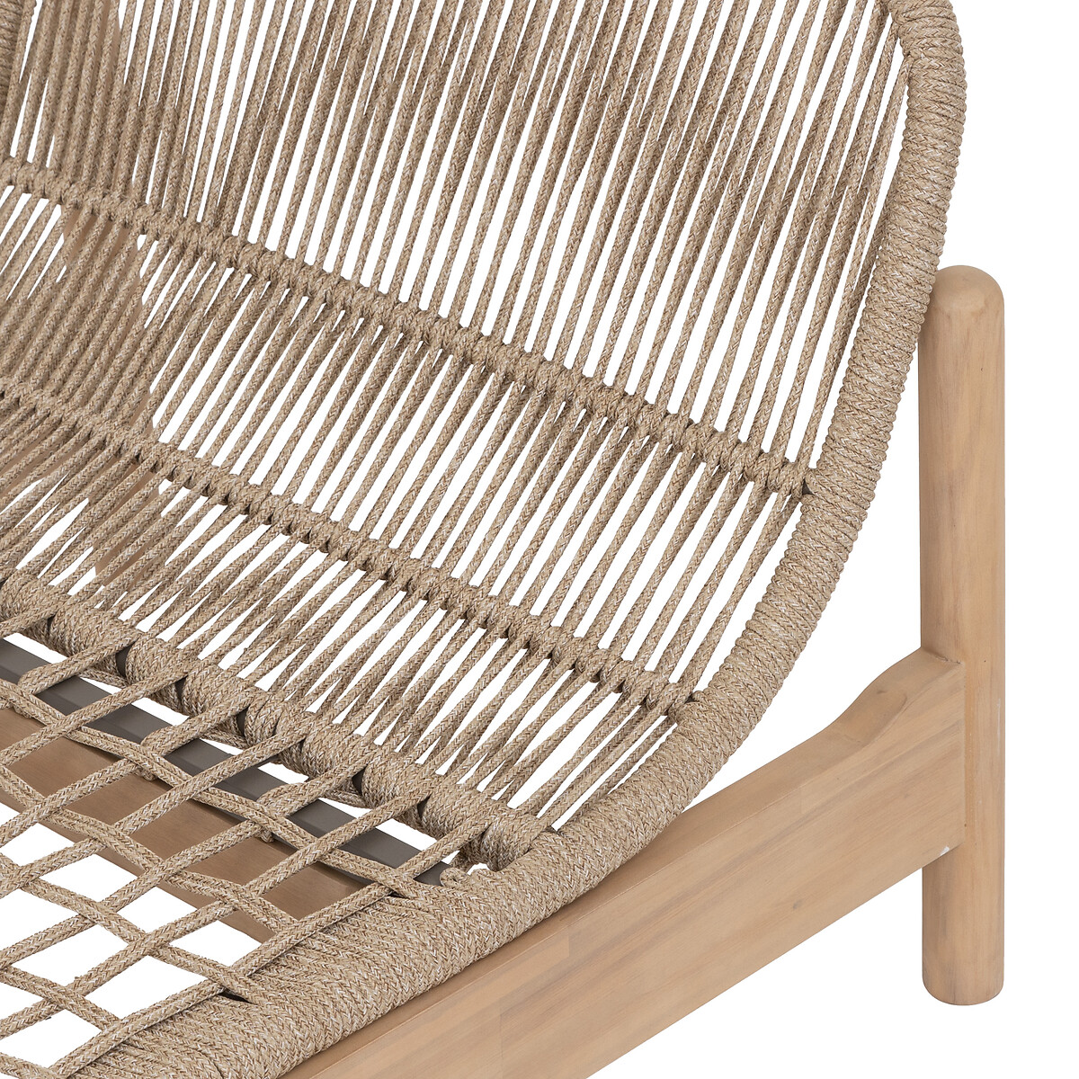 Banqueta DEONA taupe em madeira ac&aacute;cia