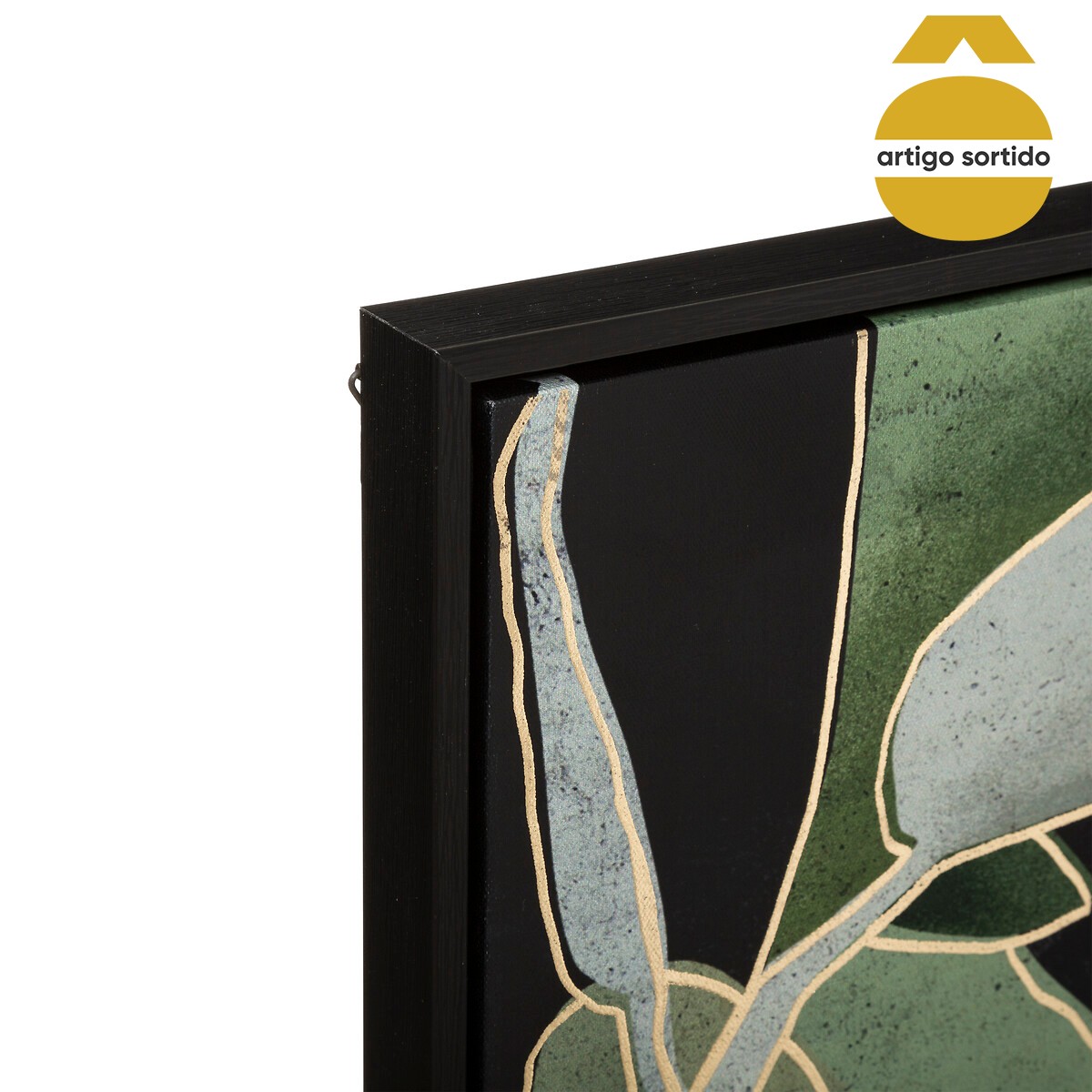 Quadro decorativo folhas selva 90x60cm