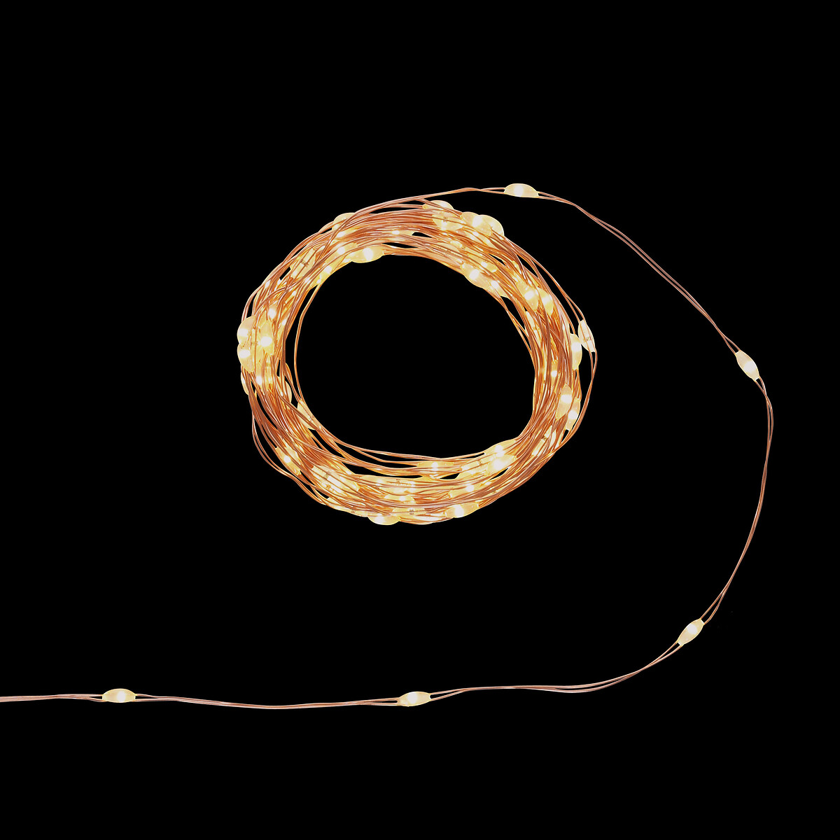 S&eacute;rie de luzes natal&iacute;cias douradas com 5m