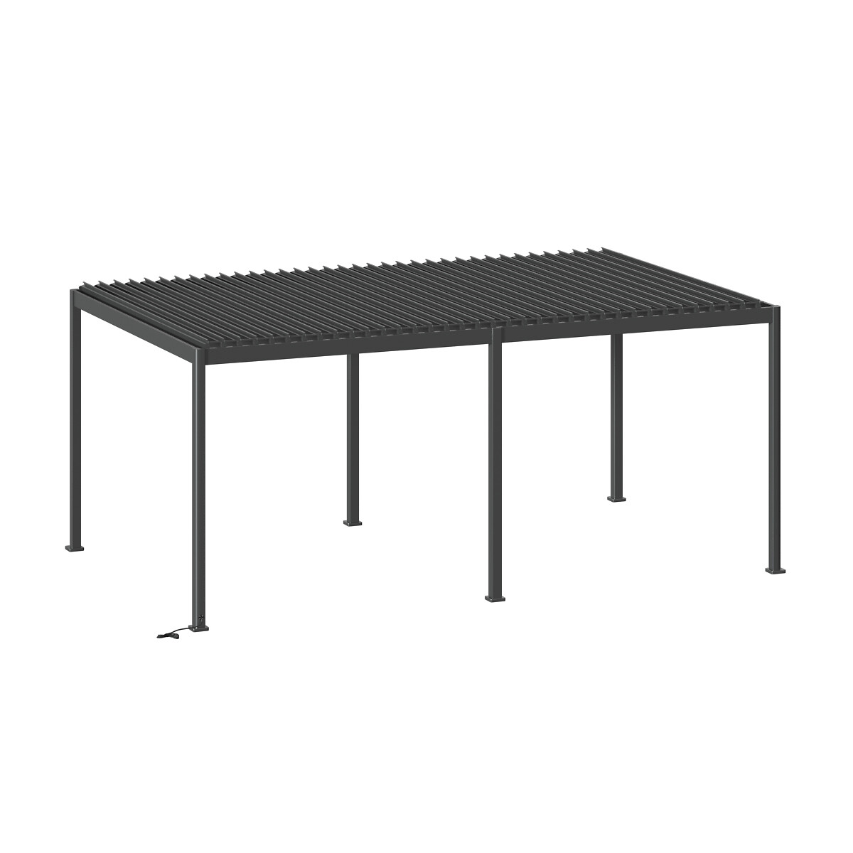 Pérgola ÉVORA cinza graphite em alumínio 3,6x6m