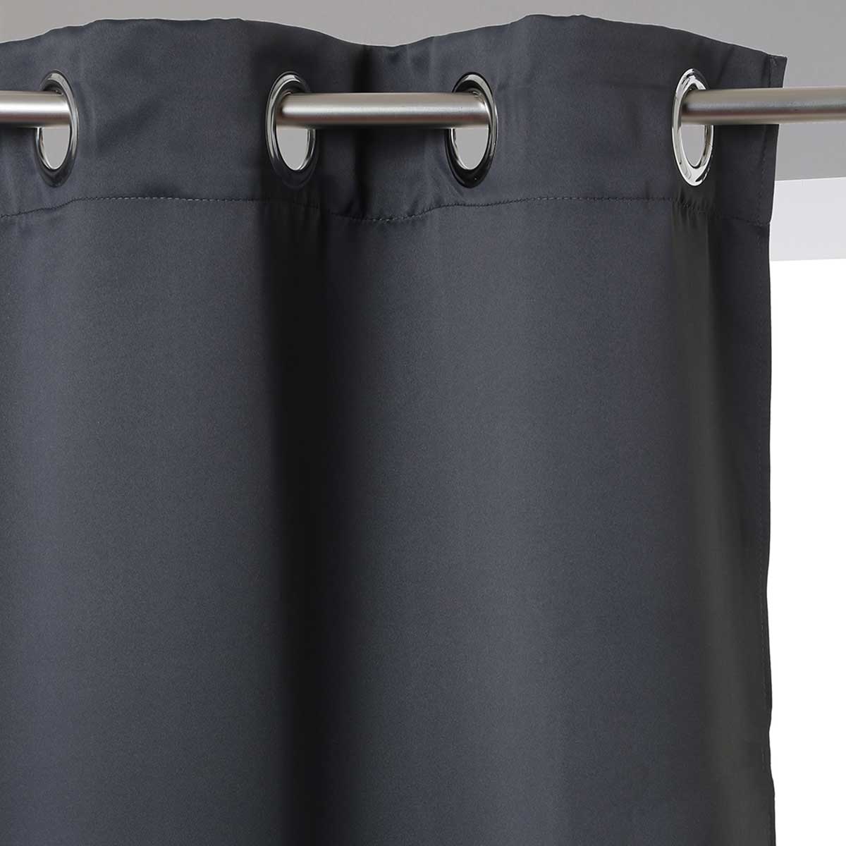 Cortina opaca cinza escura 140x260cm