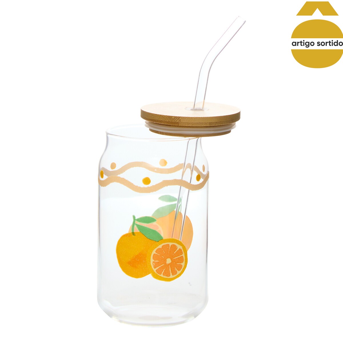Copo com tampa e palhinha FRUITY 52cl