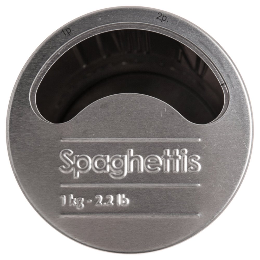 Lata p/esparguete em metal decorada 1kg