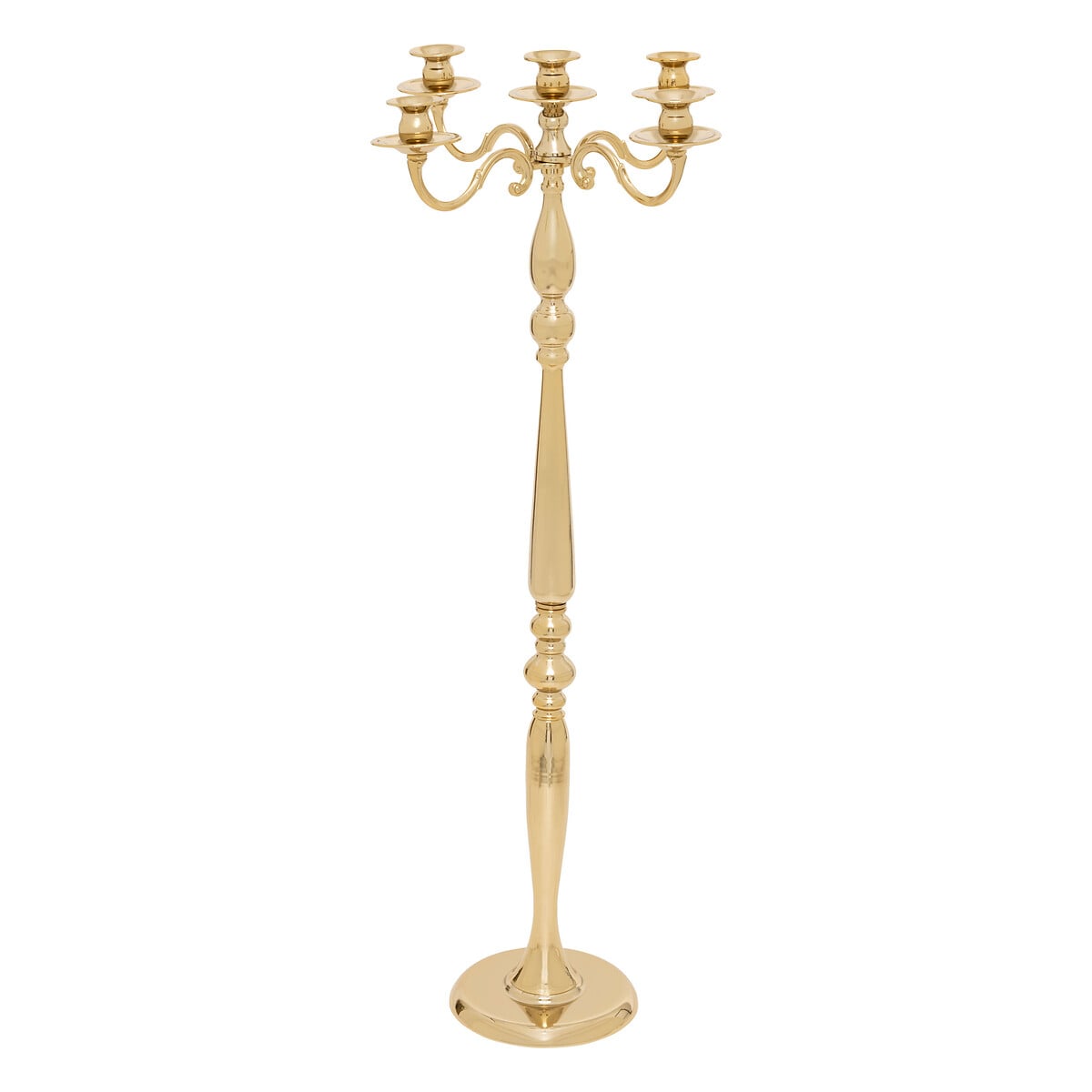 Casti&ccedil;al para 5 velas dourado 100cm
