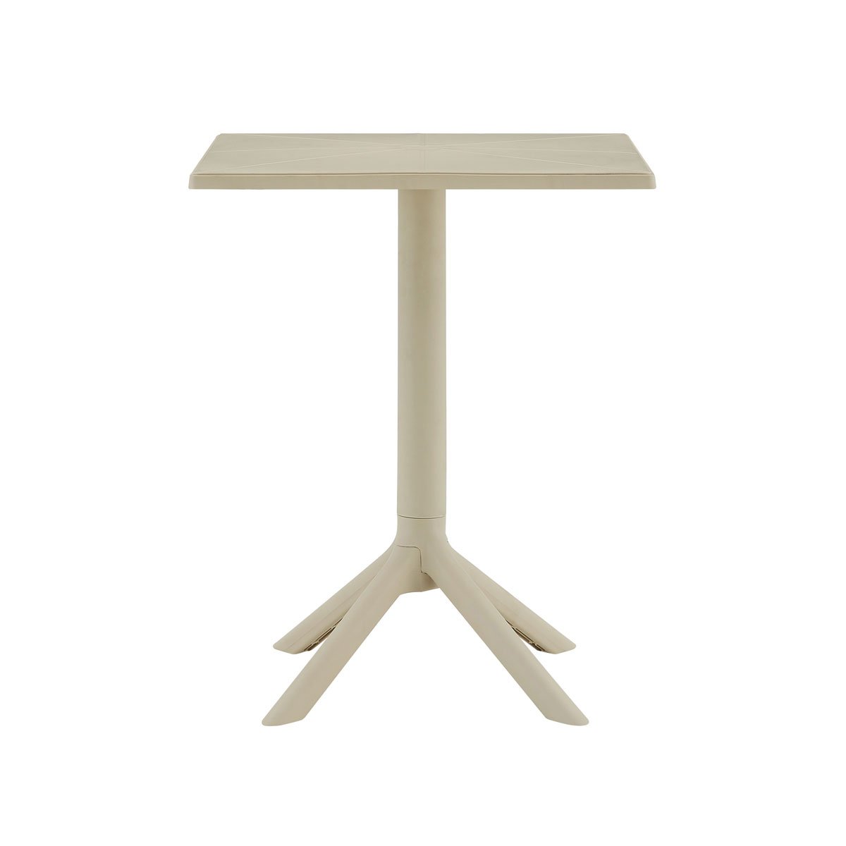 Mesa BARI bege quadrada