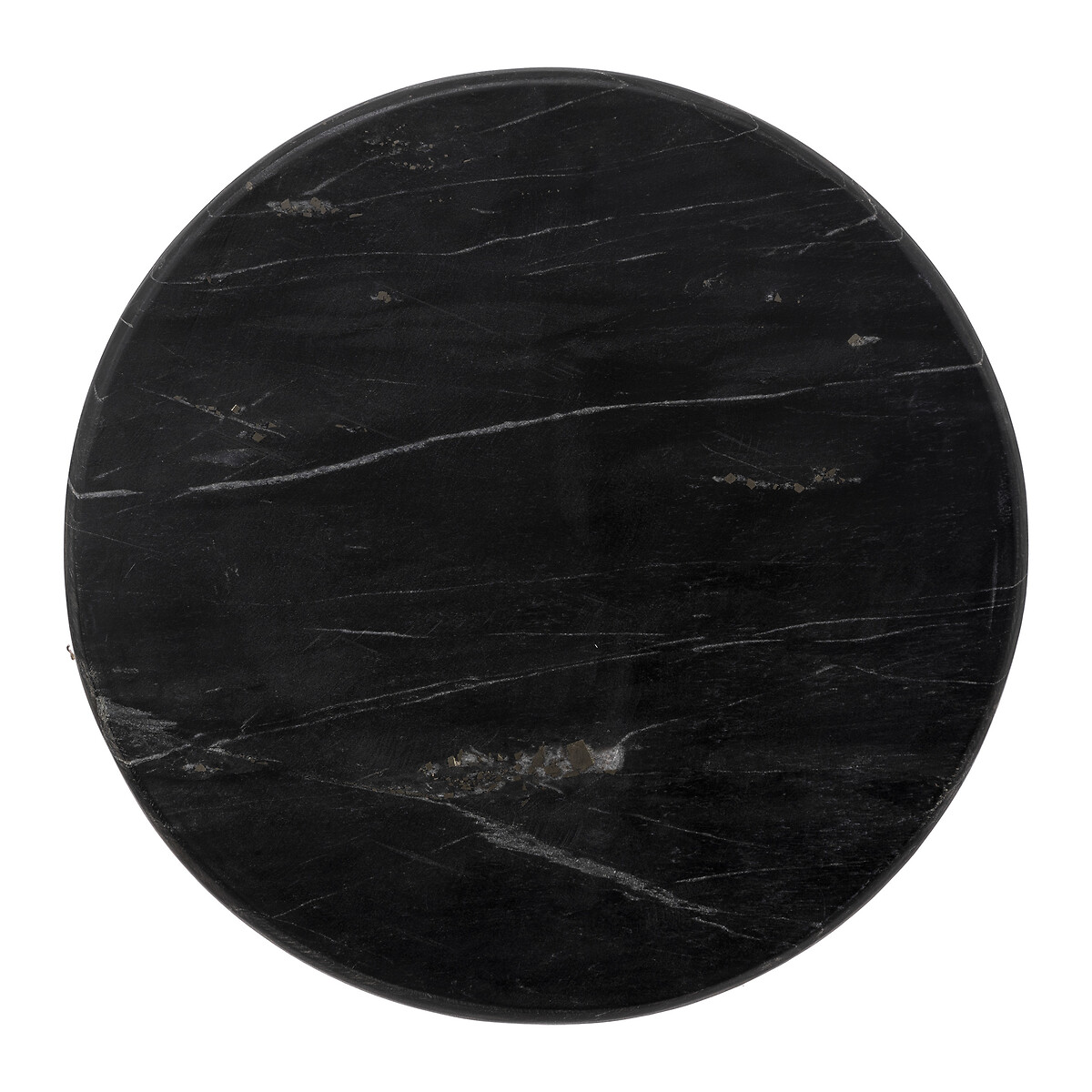 Prato de servir SUBLIMA em m&aacute;rmore preto 30cm