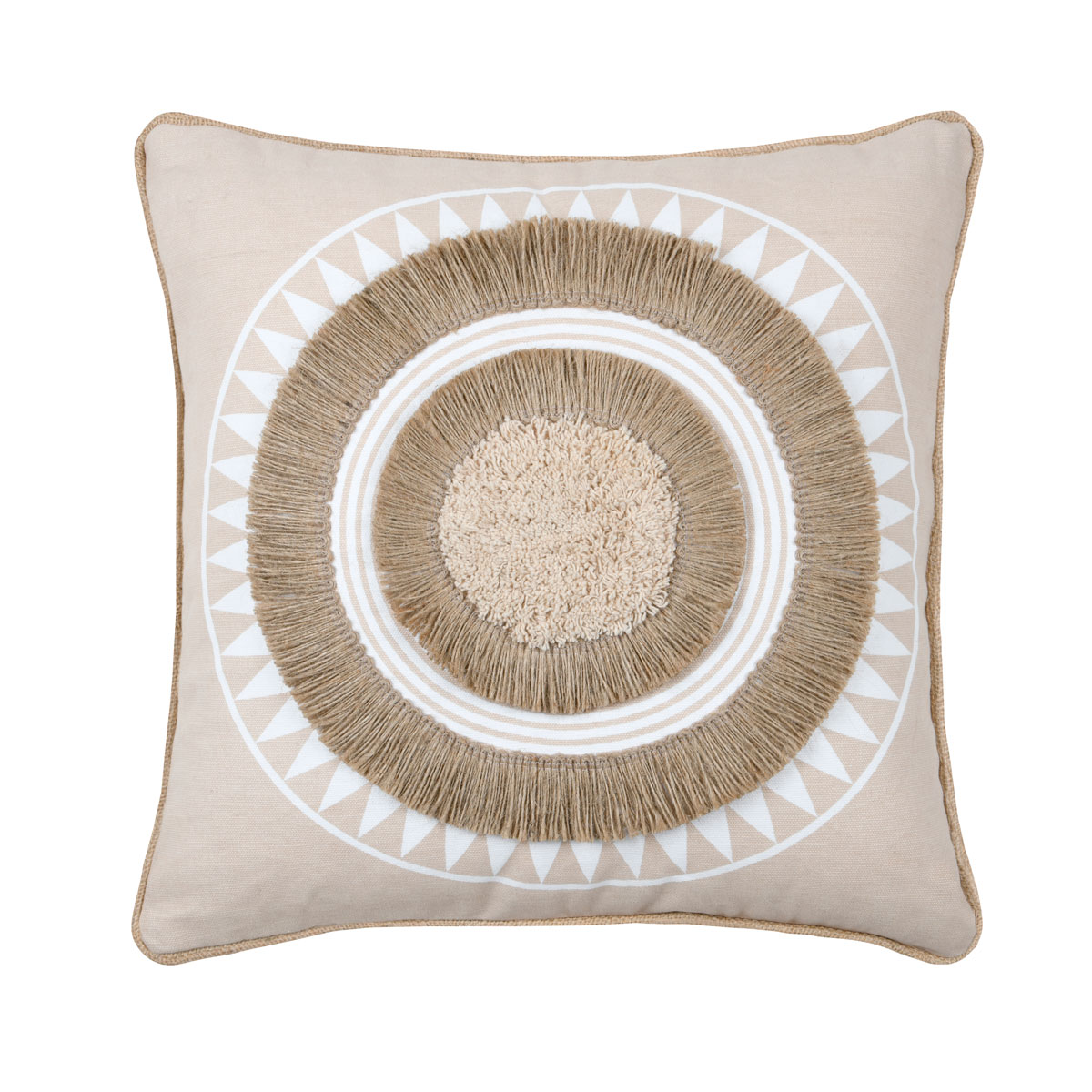 Almofada MEKONG natural em algod&atilde;o 40x40cm