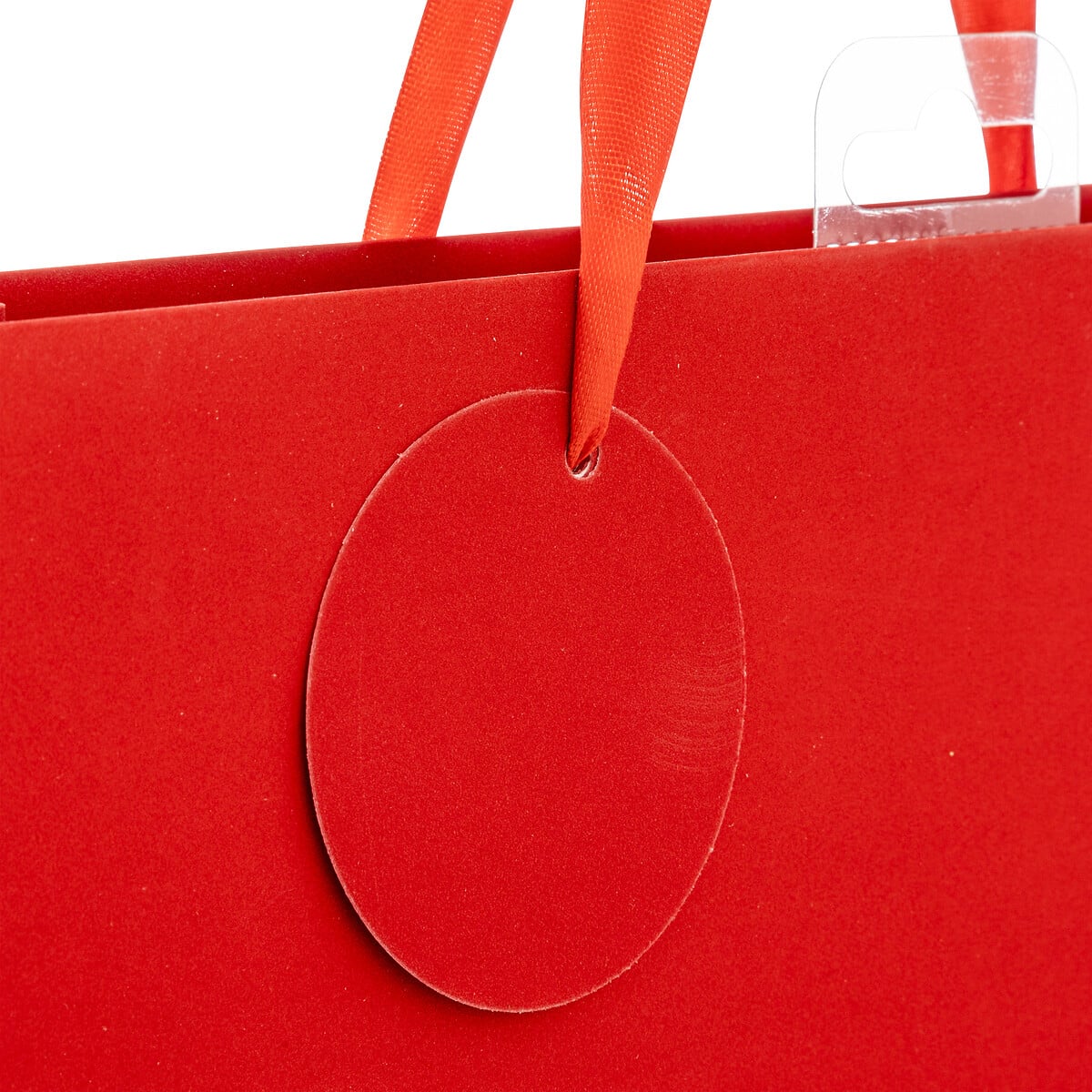 Saco de oferta vermelho com brilhantes 33x13,7cm