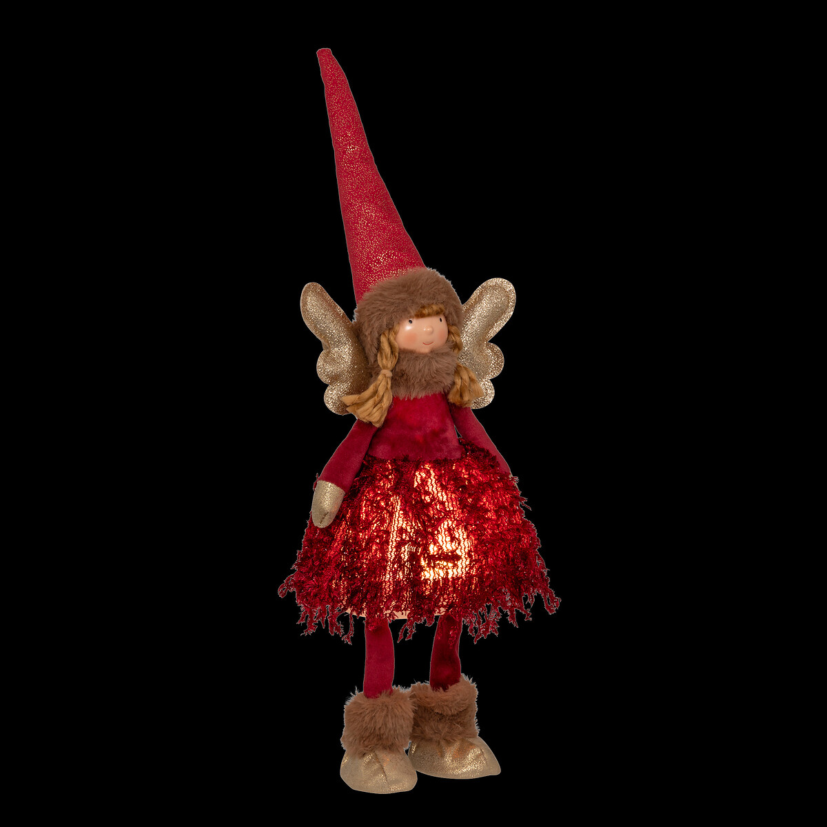 Figura de fada fifi com gorro bordeaux 50cm