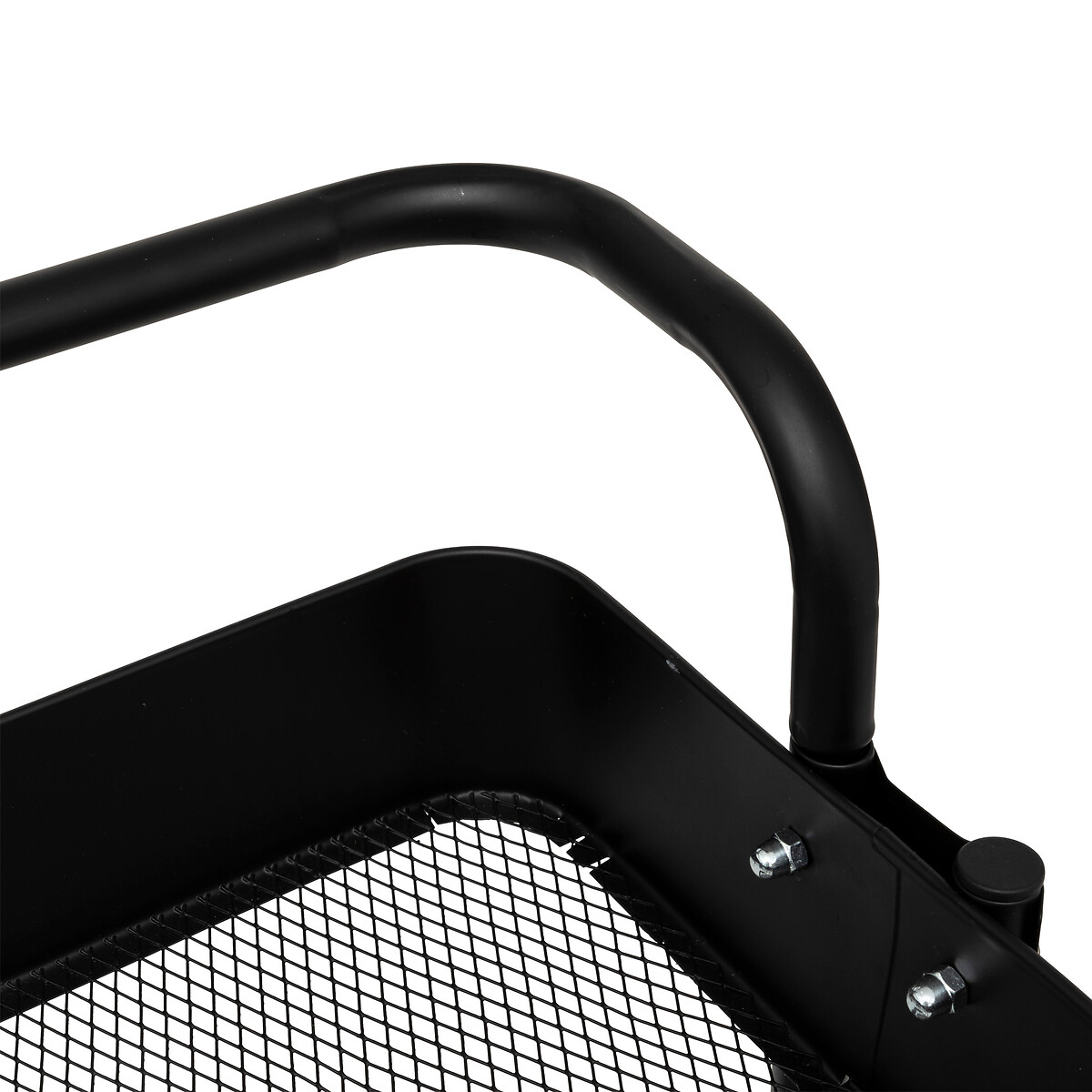 Carrinho de apoio BLACK EDITION preto em metal 86x36,5x45cm