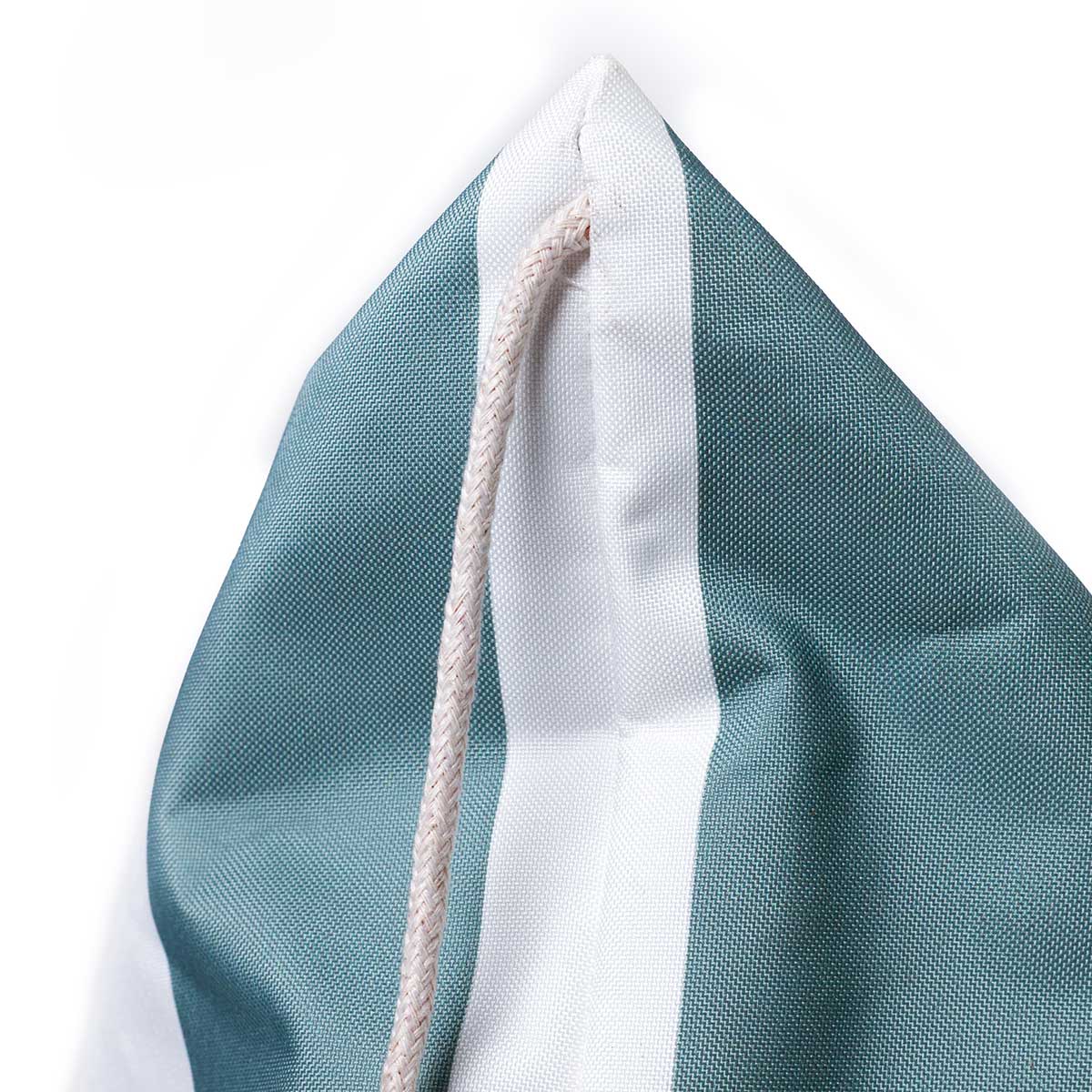 Pufe praia imperme&aacute;vel riscas branco e verde