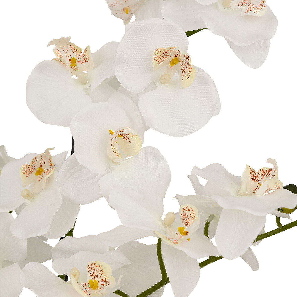 Vaso com orqu&iacute;dea artificial MICK branca 80cm