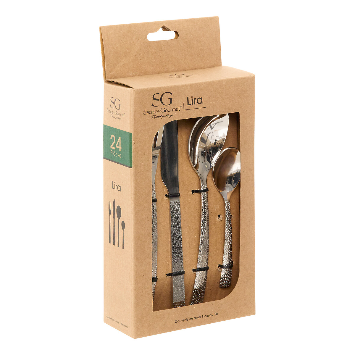 Faqueiro de 24 pe&ccedil;as prateado