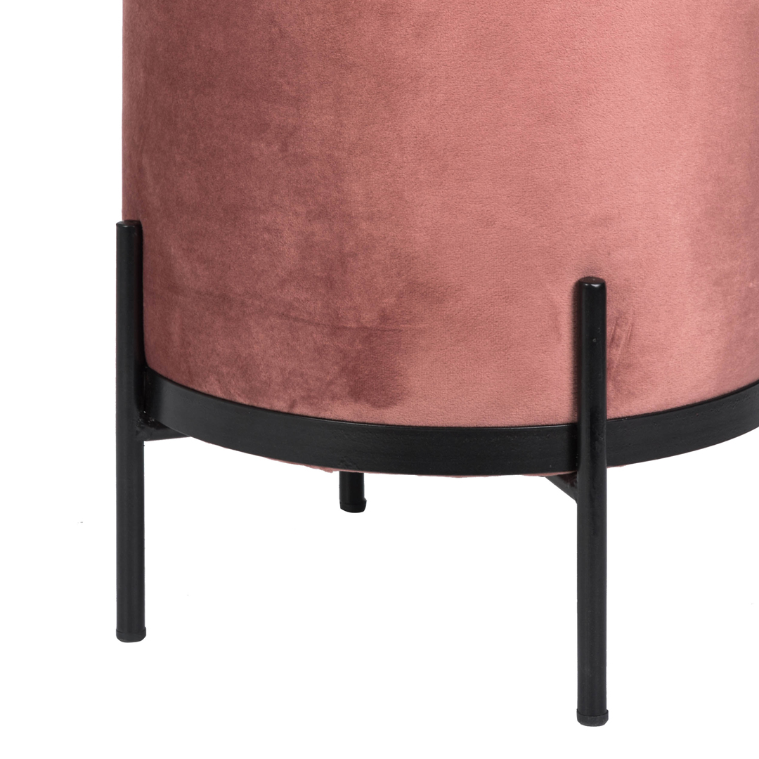 Banqueta Quadrada Tijolo Em Veludo