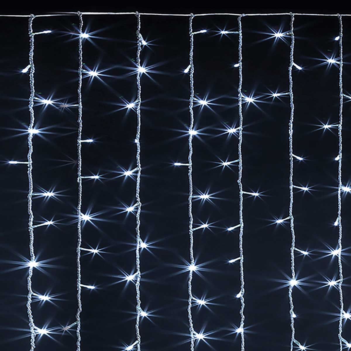 Cortina luminosa de natal branco frio 150 leds