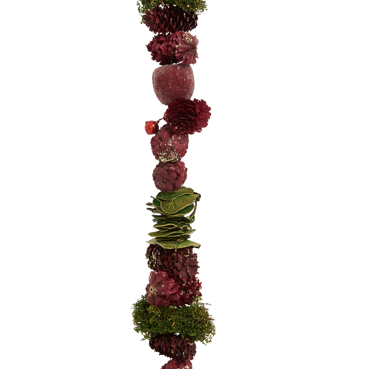 Grinalda folhas e pinhas 100cm