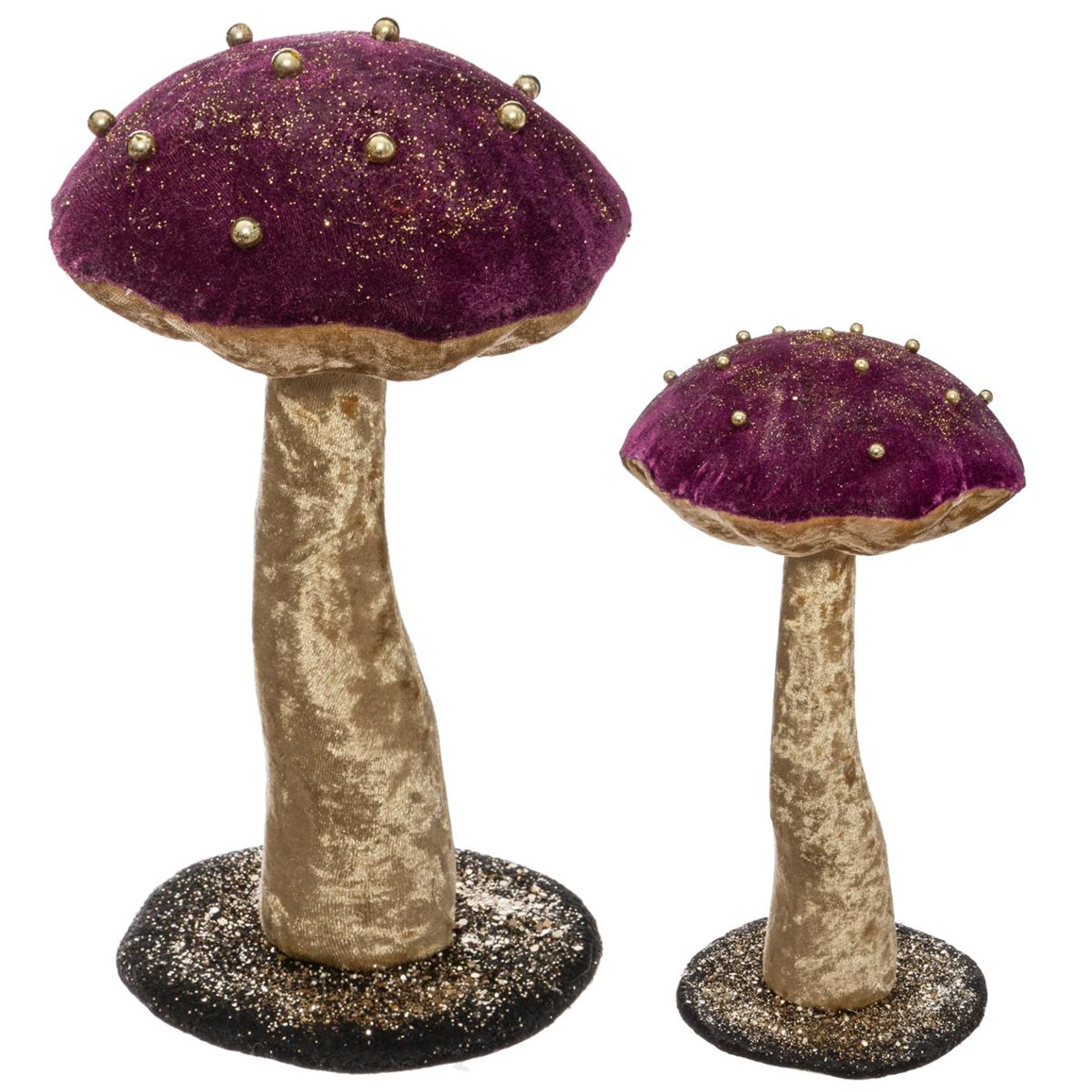 Conjunto De 2 Cogumelos Decorativos