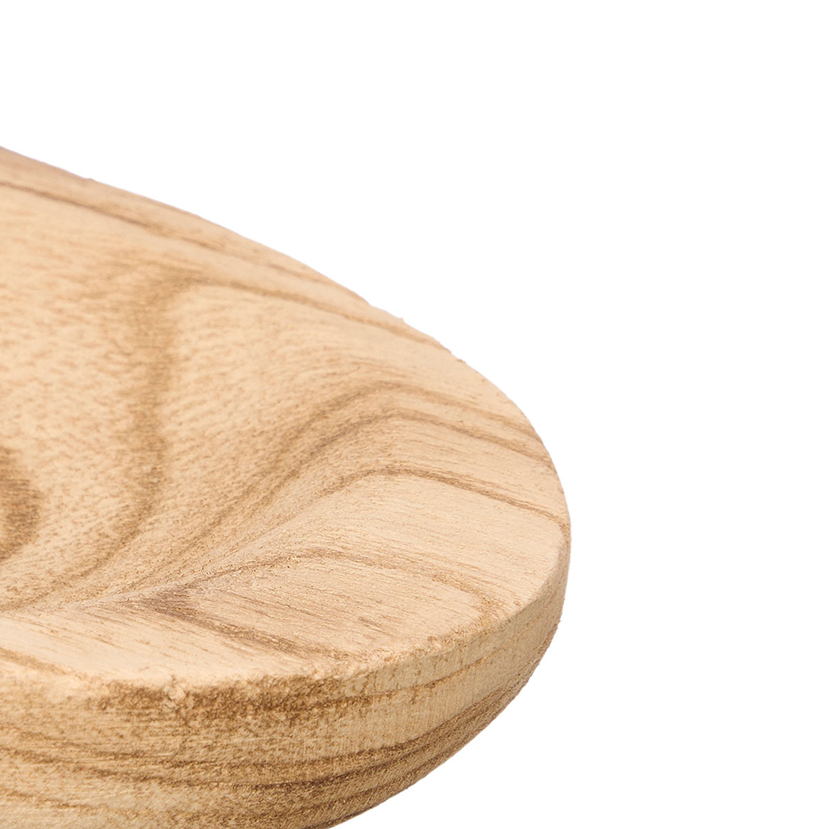 Centro de mesa Oval Bege Em Madeira Queimada 50x13cm