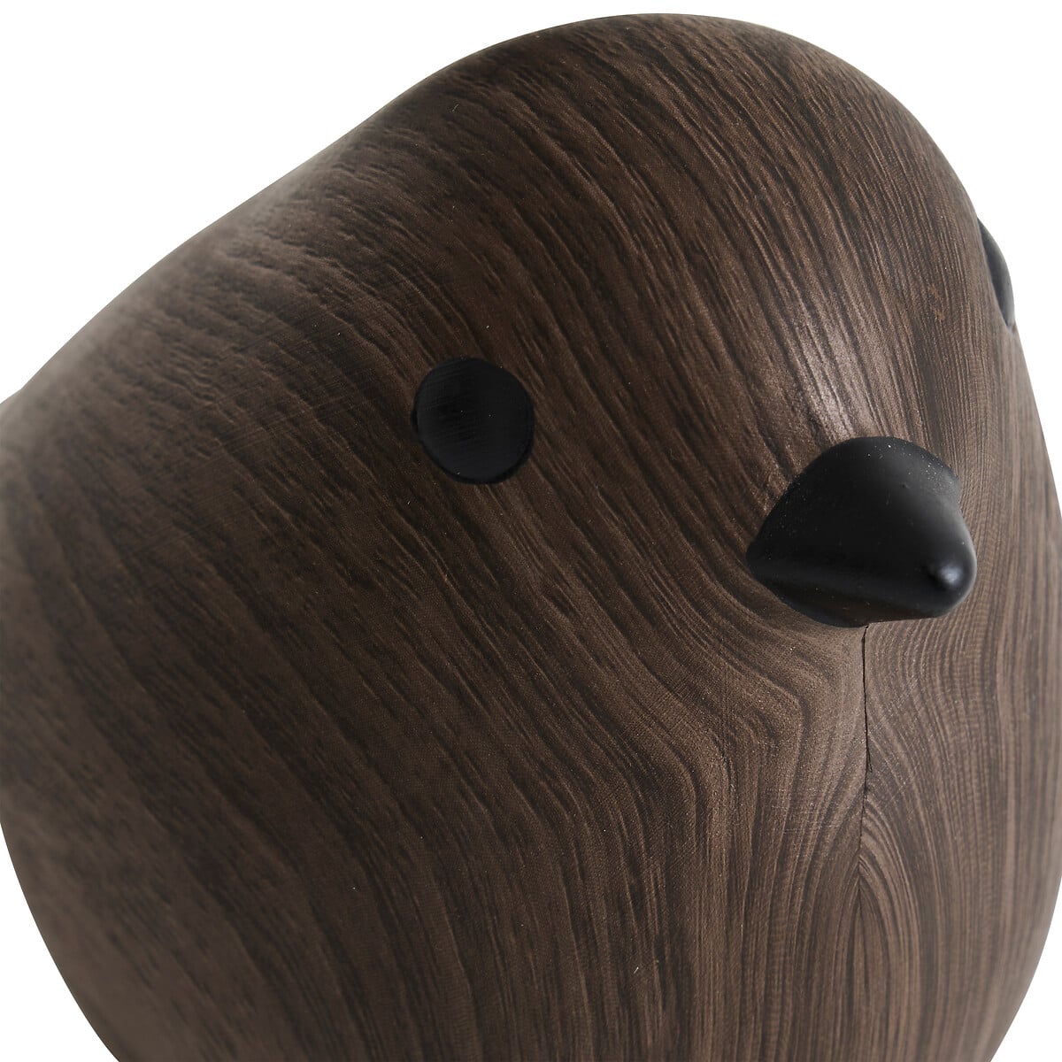 Figura decorativa p&aacute;ssaro castanho escuro  34cm
