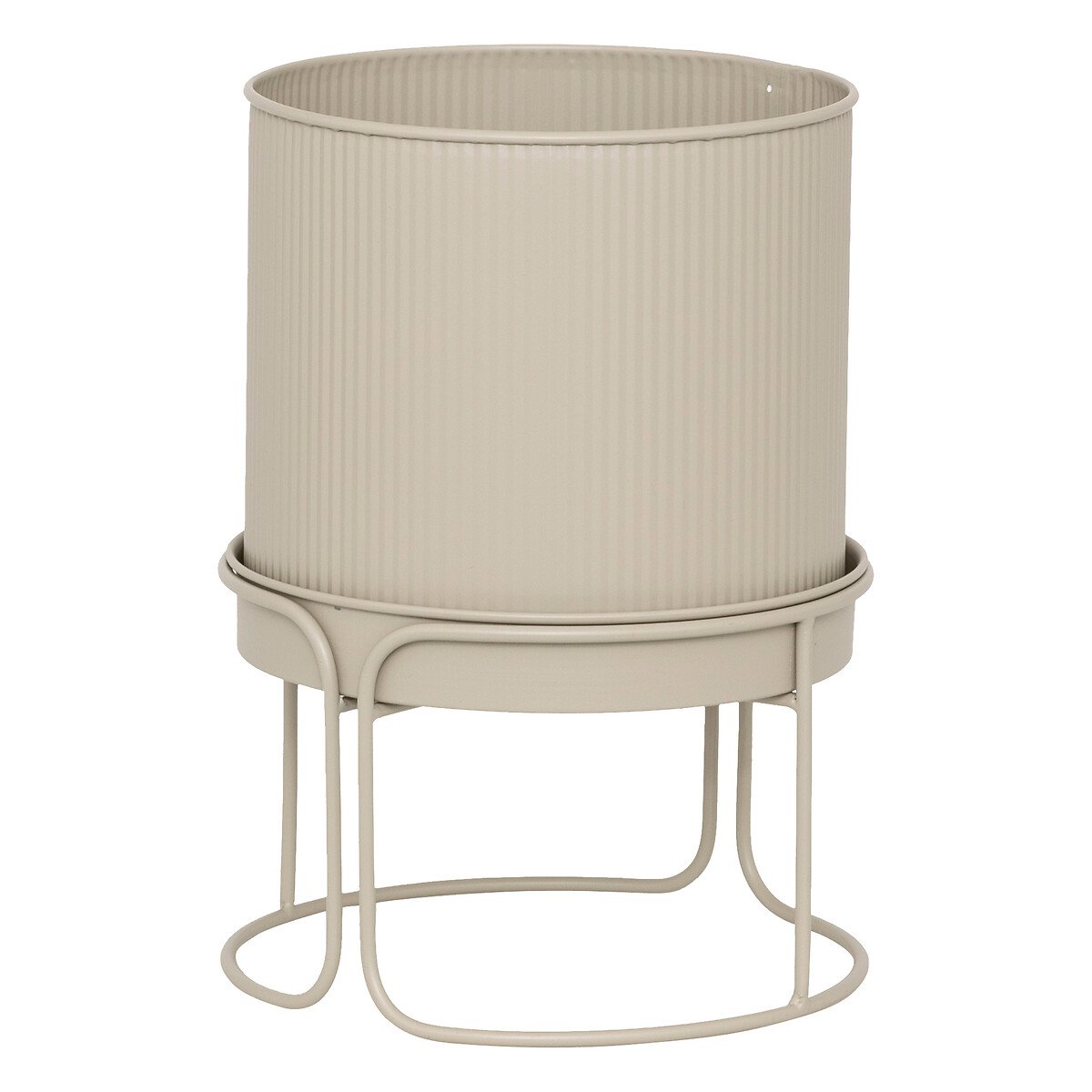 Floreira AZE em metal bege 27cm