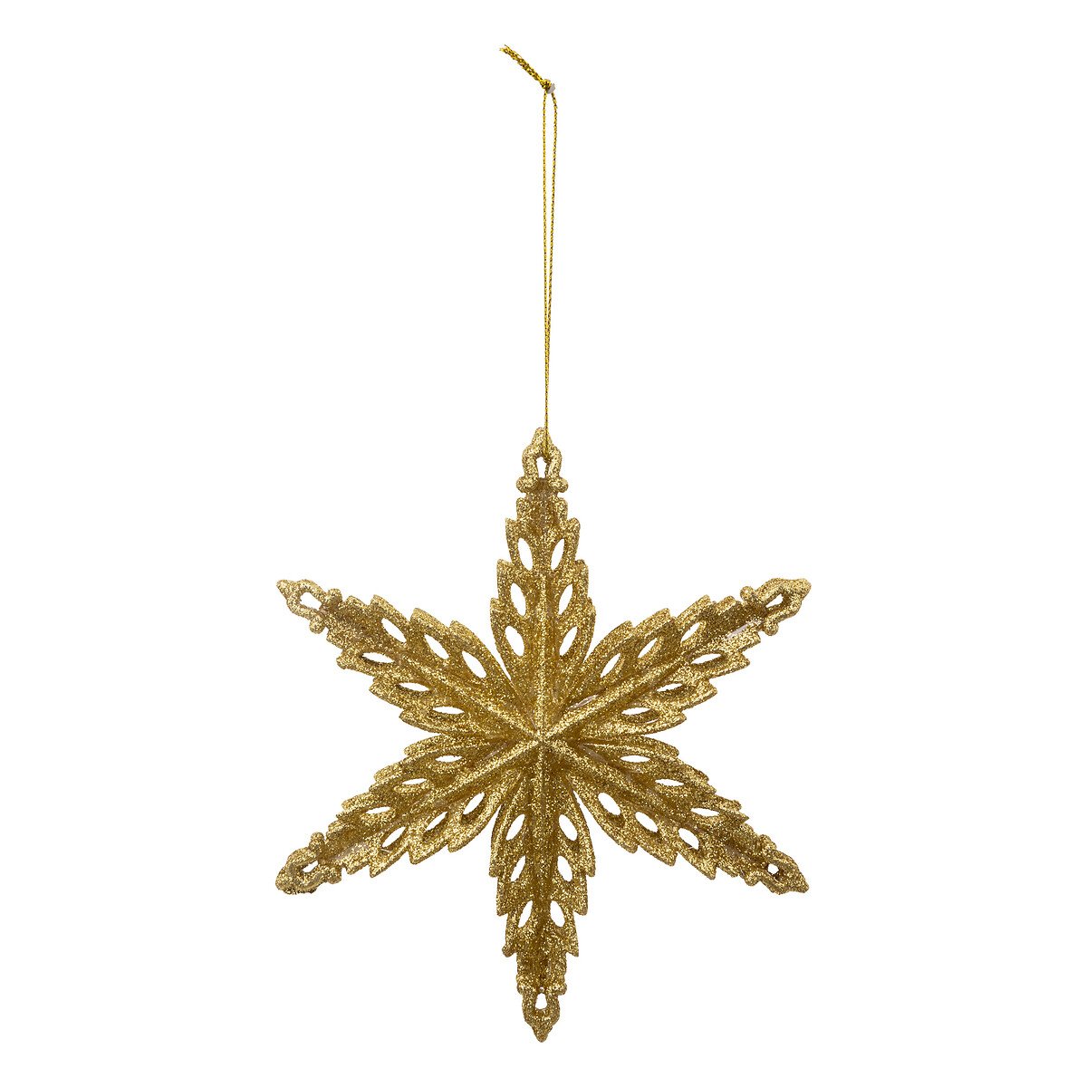 Estrela dourada com glitter,  Estrela dourada com glitter