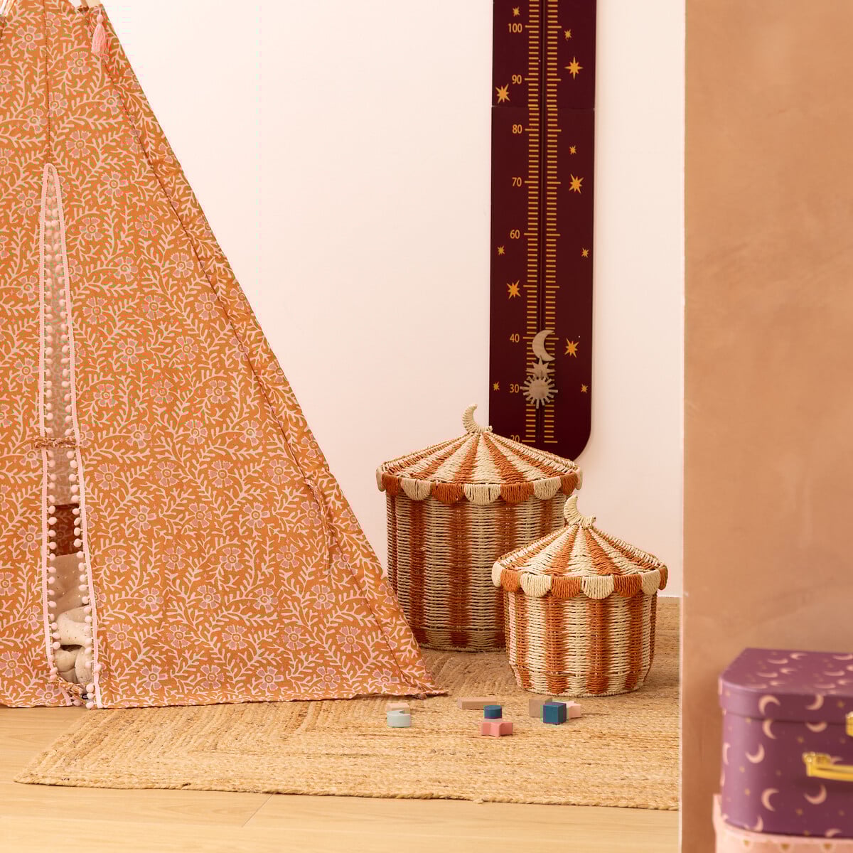 Cesto de arruma&ccedil;&atilde;o NOMADE com tampa 32cm