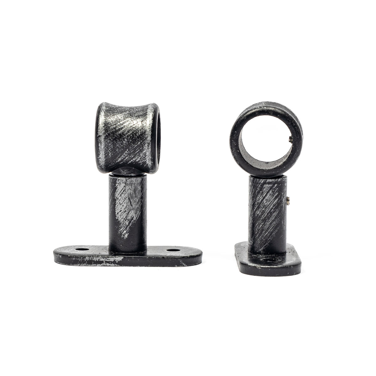 Conjunto de 2 suportes simples preto e prateado d20