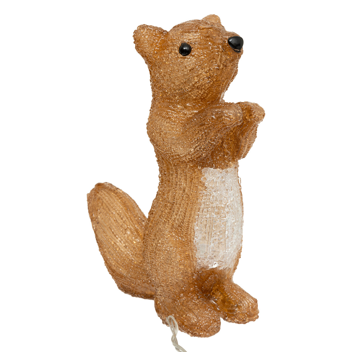 Figura marco de correio com esquilo luminoso com LED solar 78cm