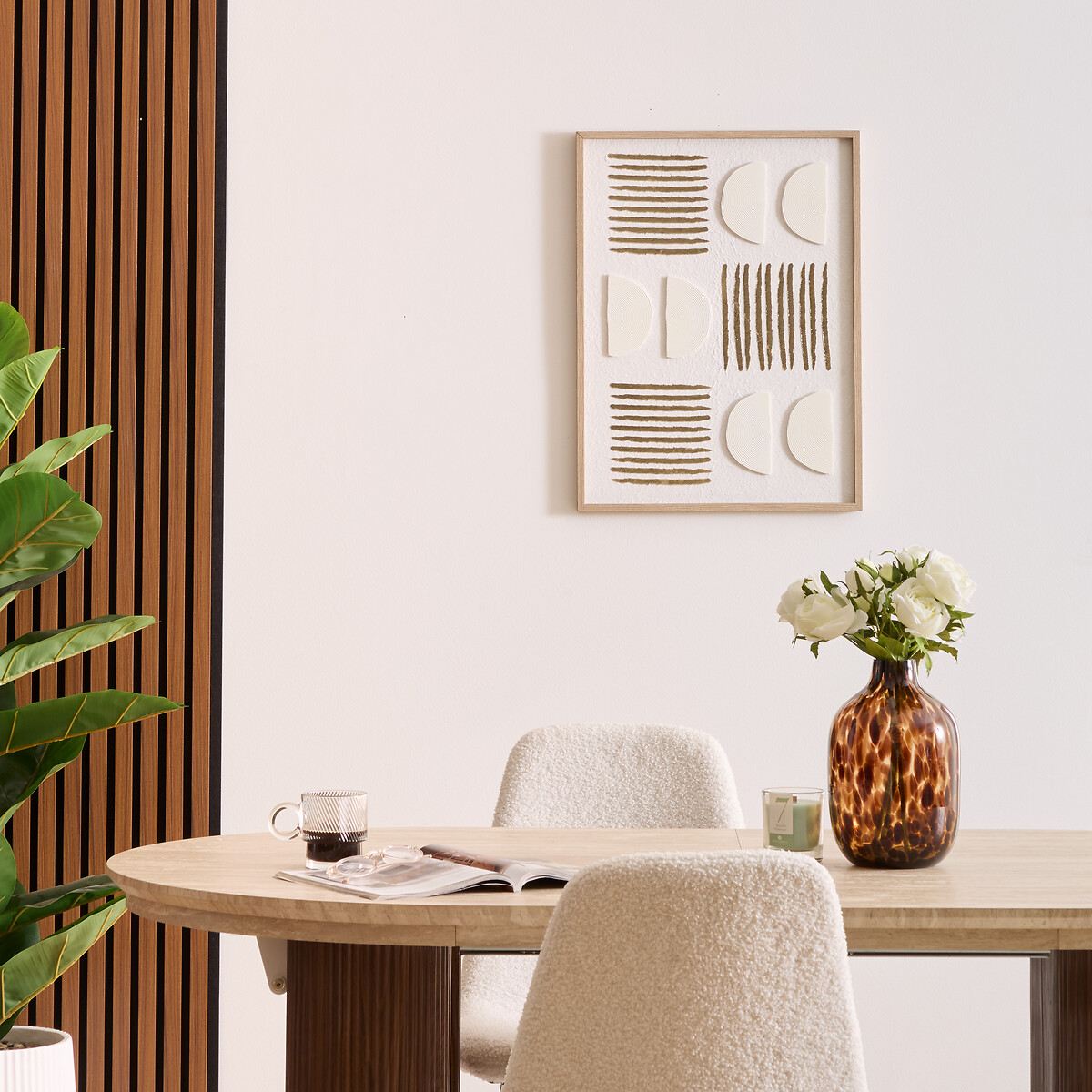 Quadro decorativo NOURANE branco 60x2,2x45cm