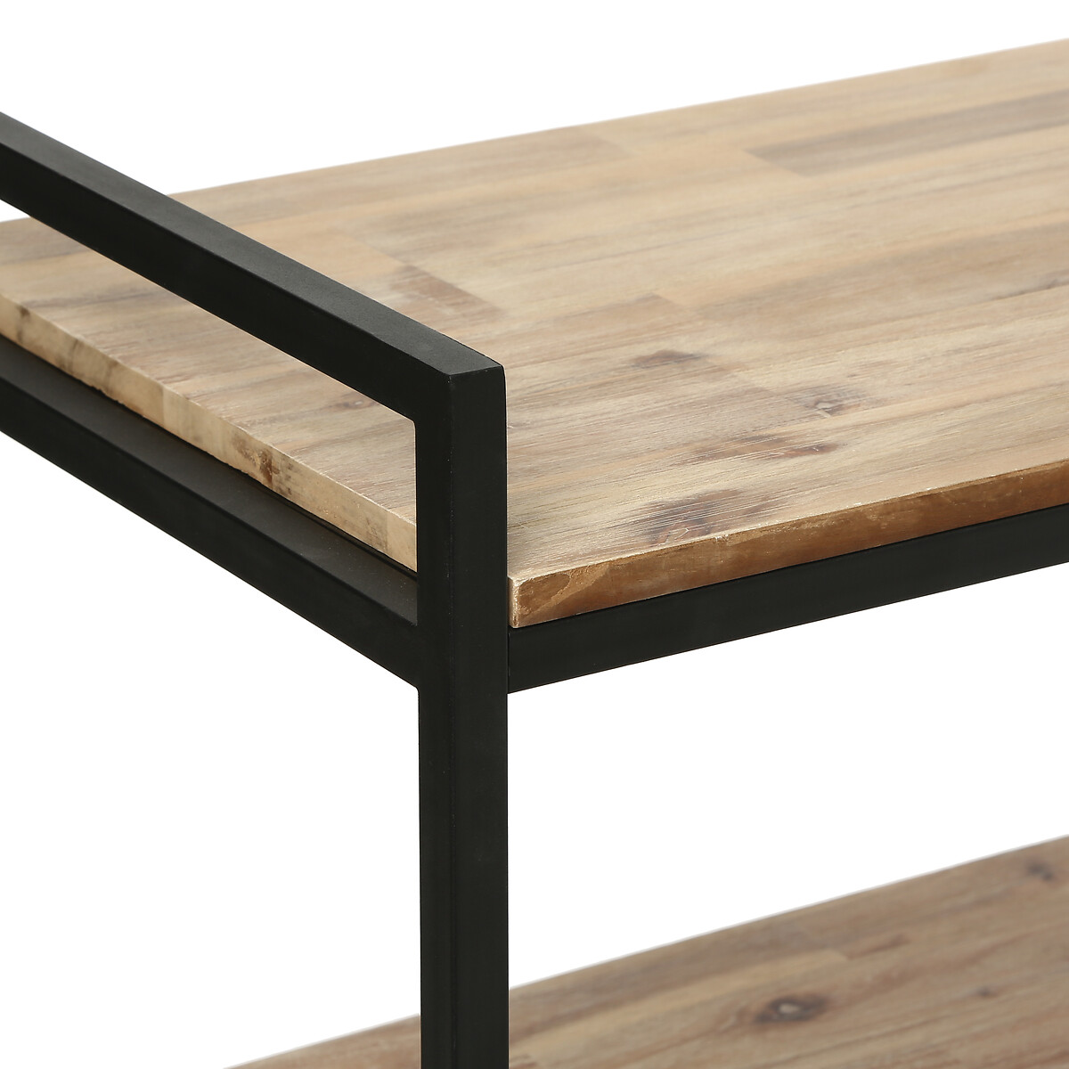 Consola com 2 prateleiras EDENA castanha