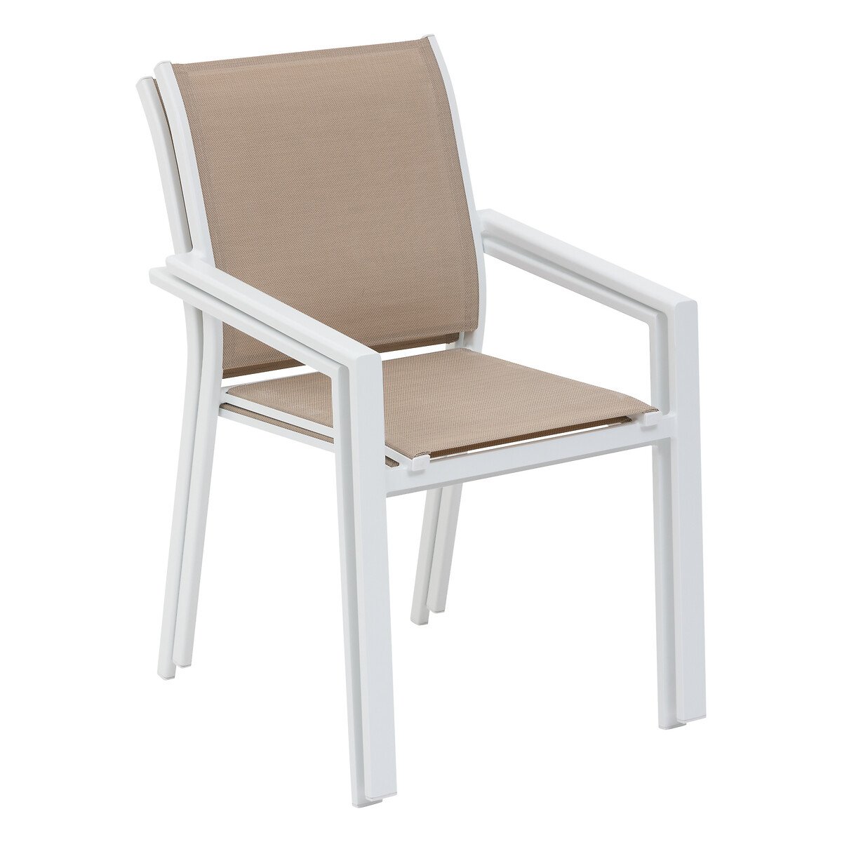 Cadeira com braços ESSENTIA linho e branco,  Cadeira com braços ESSENTIA linho e branco